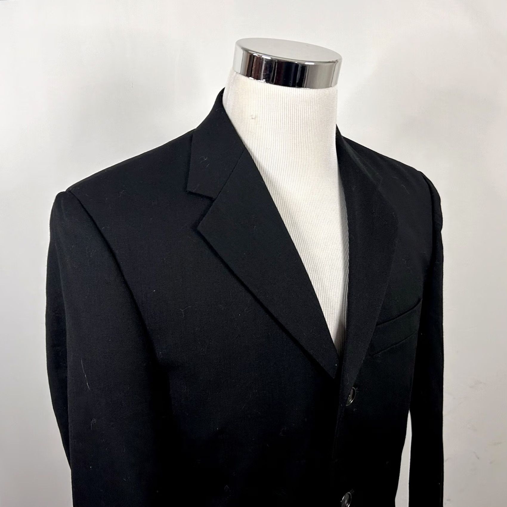 Vintage Hickey Freeman Sport Coat 38S Wool Black Three-Button Fully Lined Mens Jacket Coat Size US XS / EU 42 / 0 - 2 Thumbnail