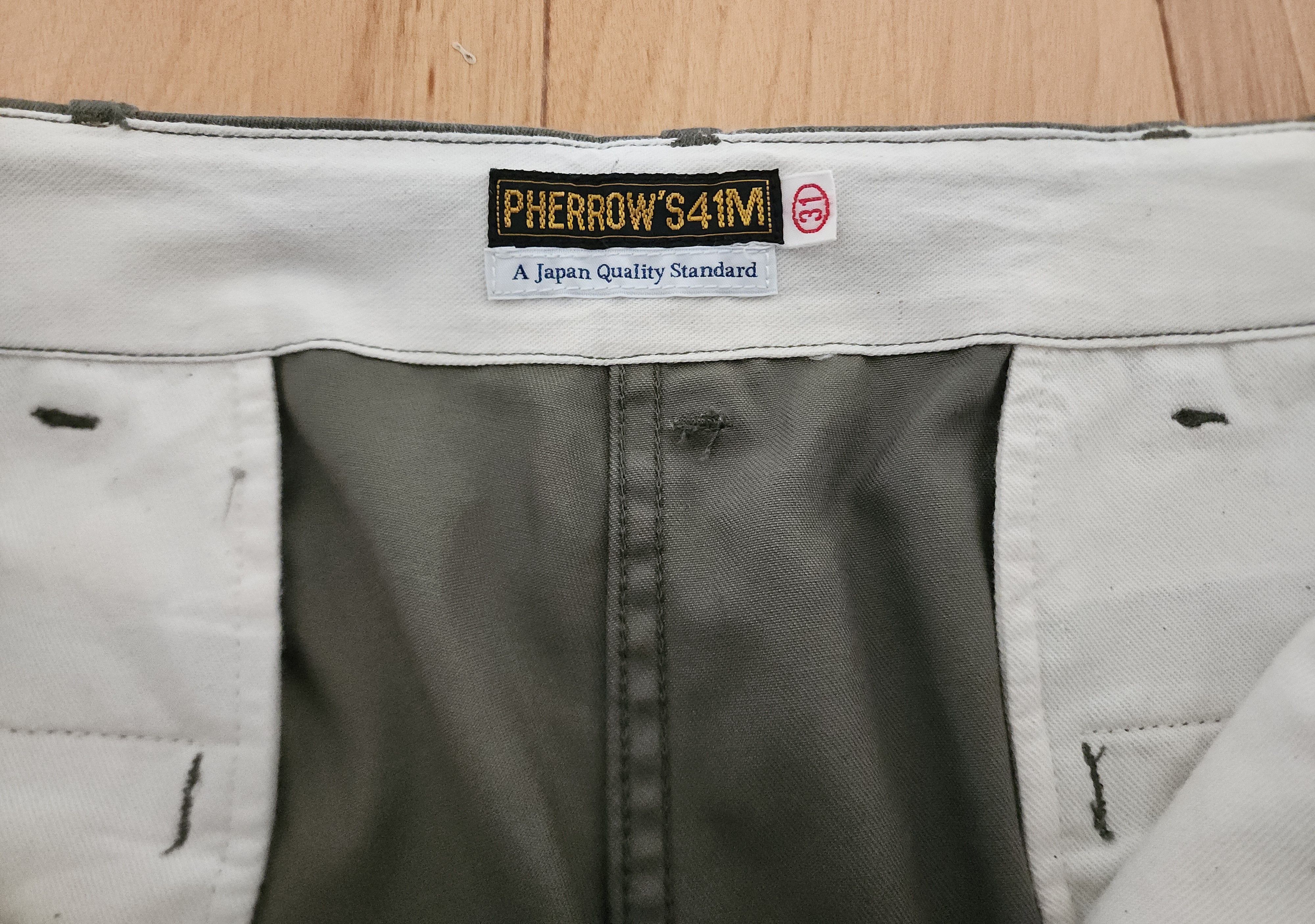 Japanese Brand Pherrows 41-M Chino Army Trousers - Size 31 Size US 31 - 3 Thumbnail