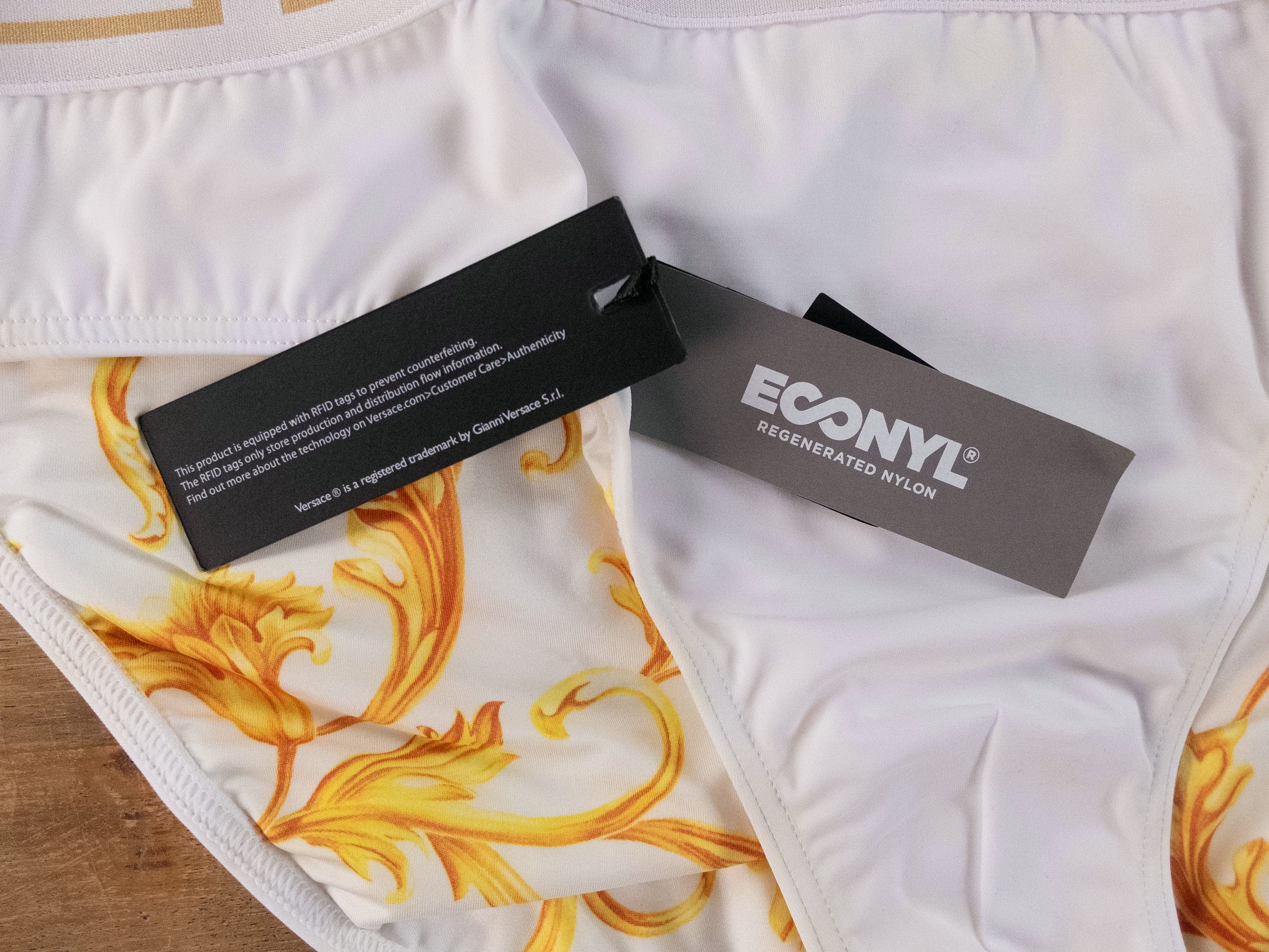 Versace VERSACE white swim briefs w barocco print inside 8 3XL Size US 40 / EU 56 - 3 Thumbnail