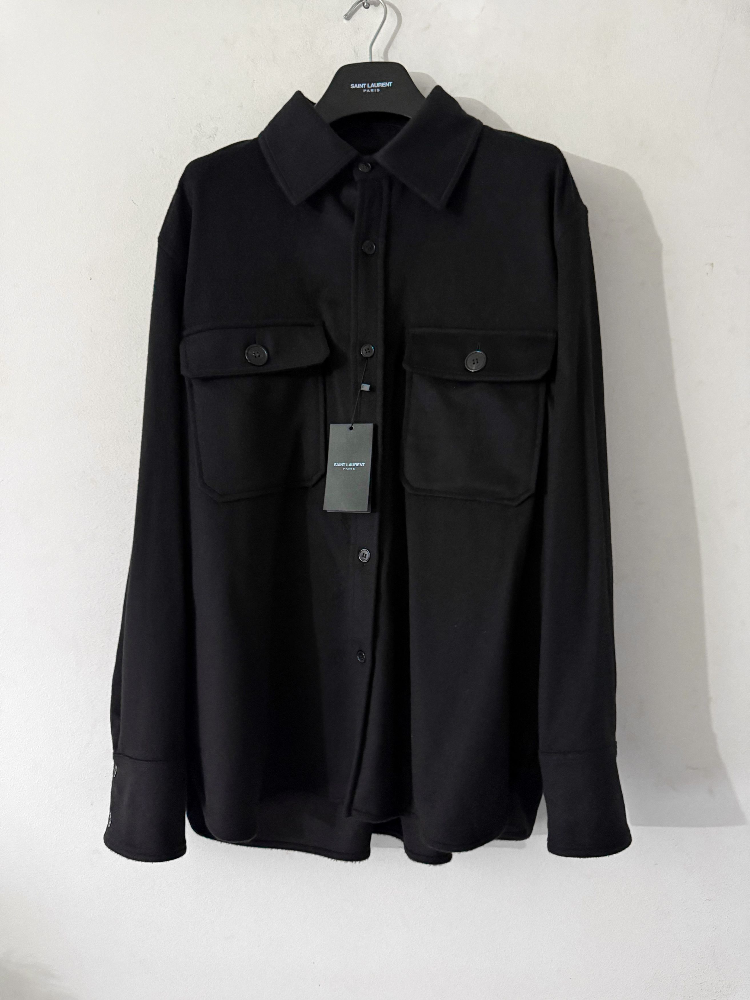 Saint Laurent Paris SL Pure Cashmere Overshirt Size US L / EU 52-54 / 3 - 5 Thumbnail