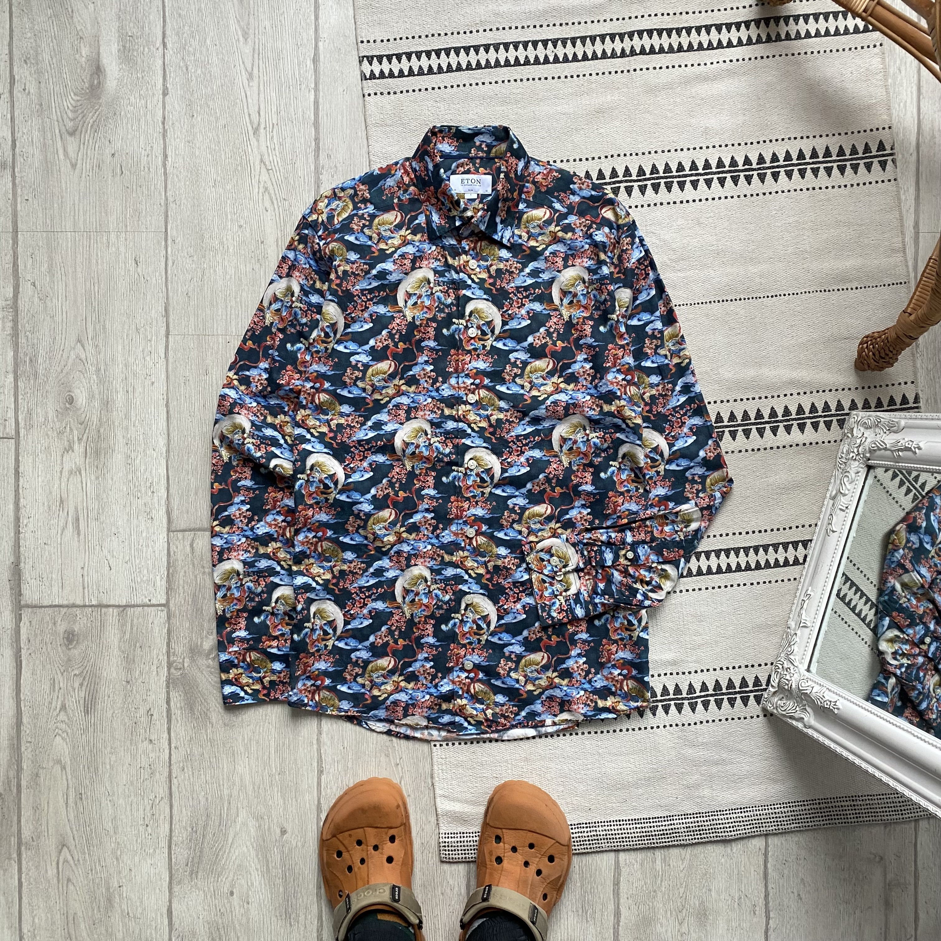 Eton Designer ETON Japanese Pattern Shirt multicolor Size US S / EU 44-46 / 1 - 5 Thumbnail