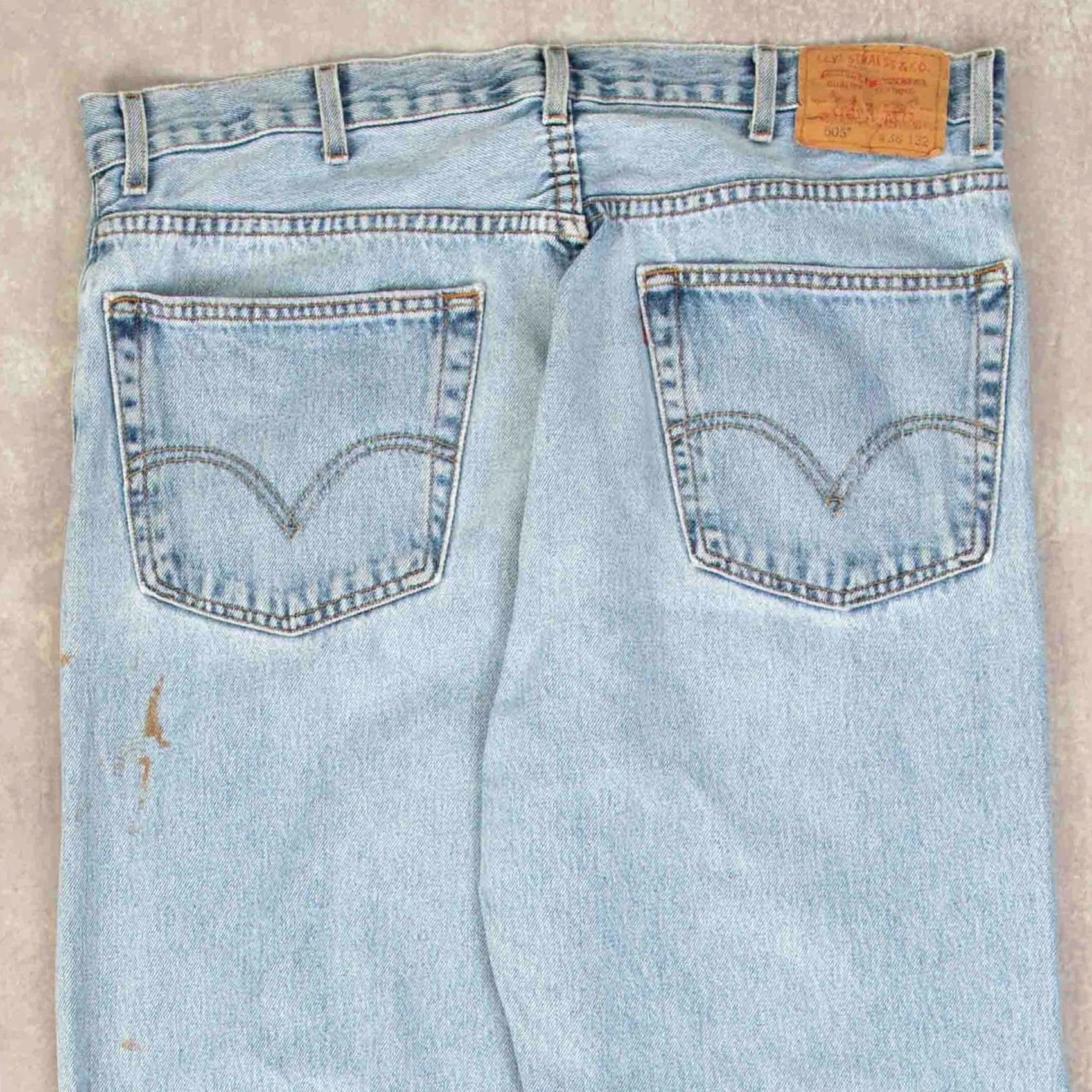 Levi's VINTAGE Levi's 505 Straight Fit Painter Jeans Mens Light Blue Denim Size US 36 / EU 52 - 4 Thumbnail