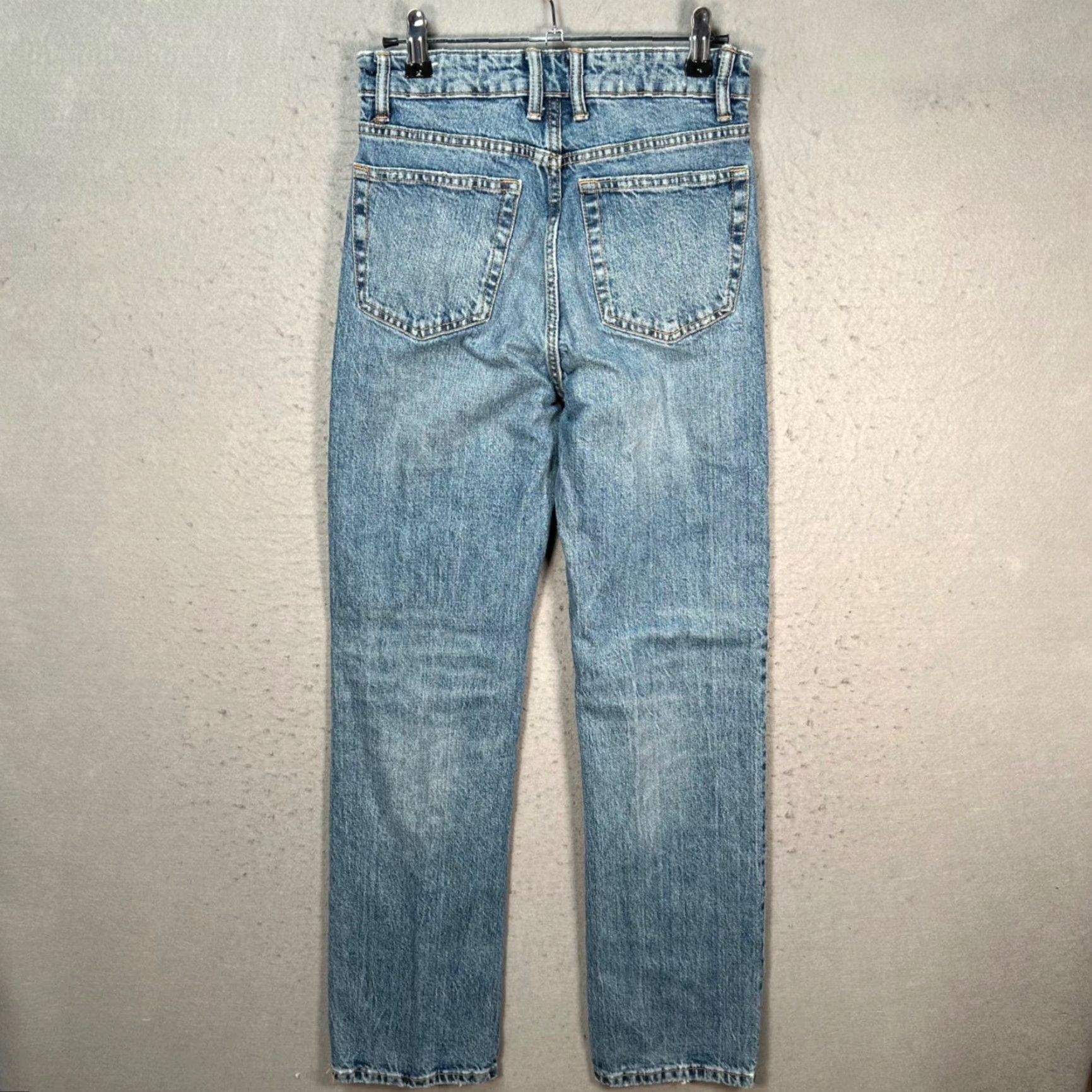 Zara Zara Jeans Womens Size 2 Light Blue Straight Leg Denim 5-Pocket 32 Inseam High Rise Vintage: No 90s Theme Womens Size 26" / US 2 / IT 38 - 2 Thumbnail
