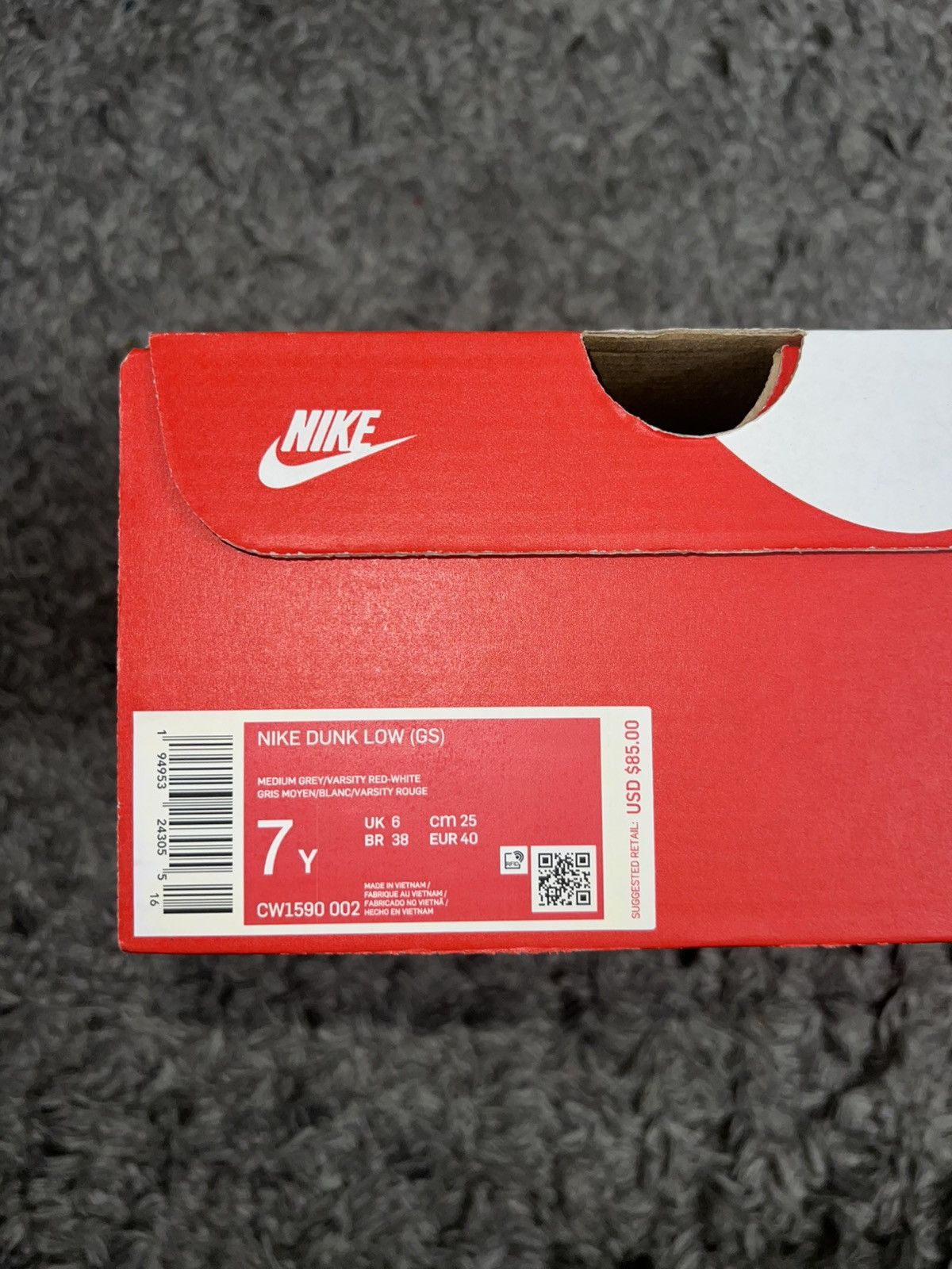 Nike Nike Dunk Low GS - “UNLV (2021)” Size US 7 / EU 40 - 8 Thumbnail