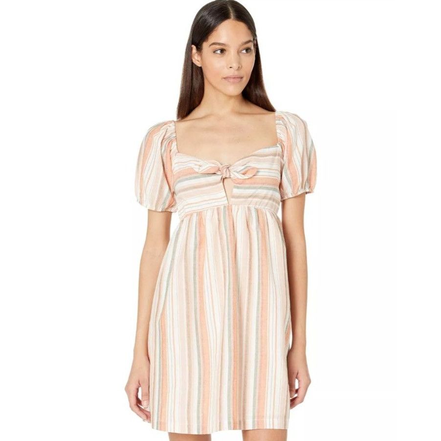 Other Lost + Wander Womens Dress Babydoll Skyline Striped Puff Sle Size S / US 4 / IT 40 - 8 Thumbnail