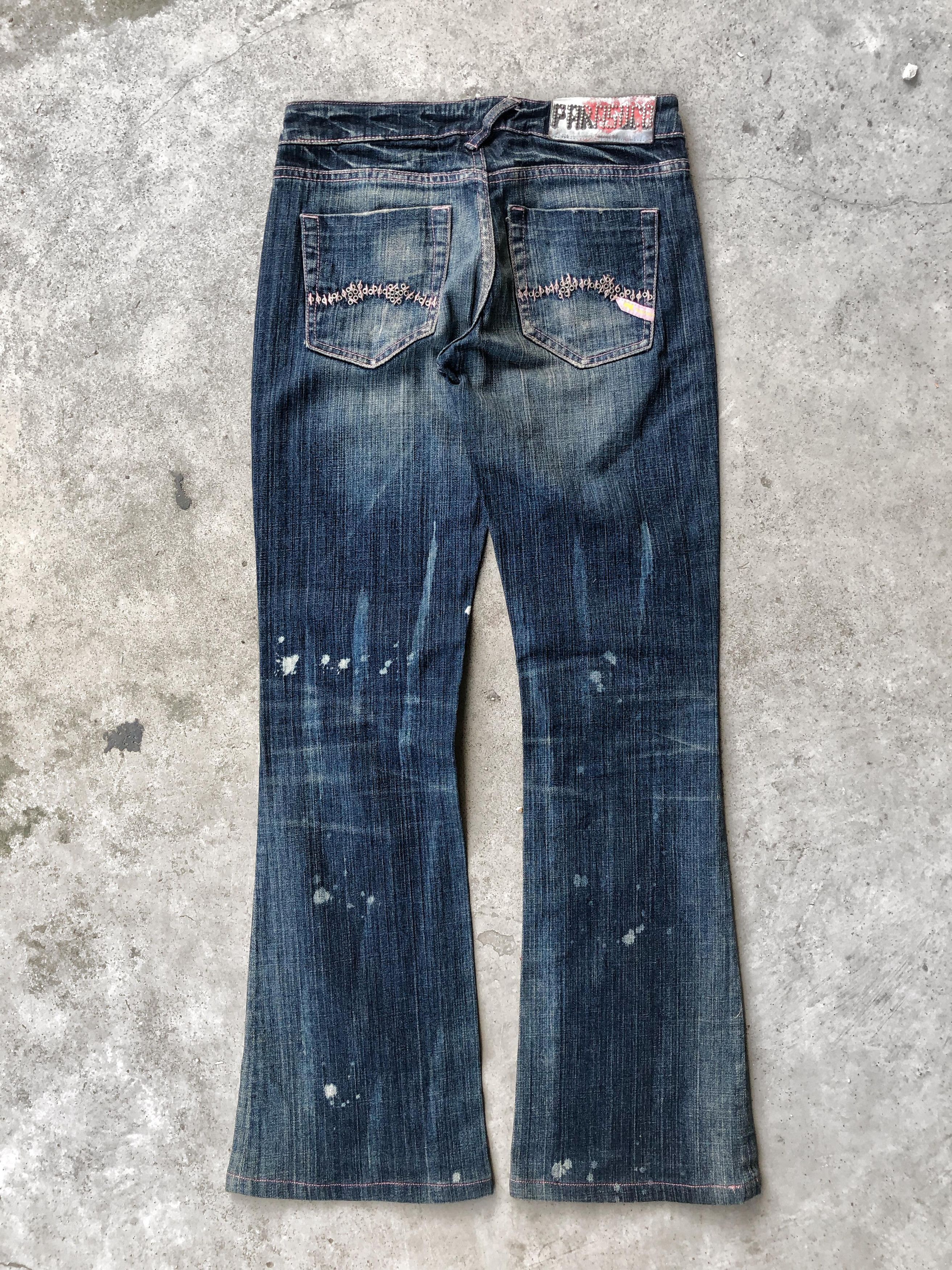 If Six Was Nine Parasuco Distressed Flared Jeans Size US 29 - 7 Thumbnail