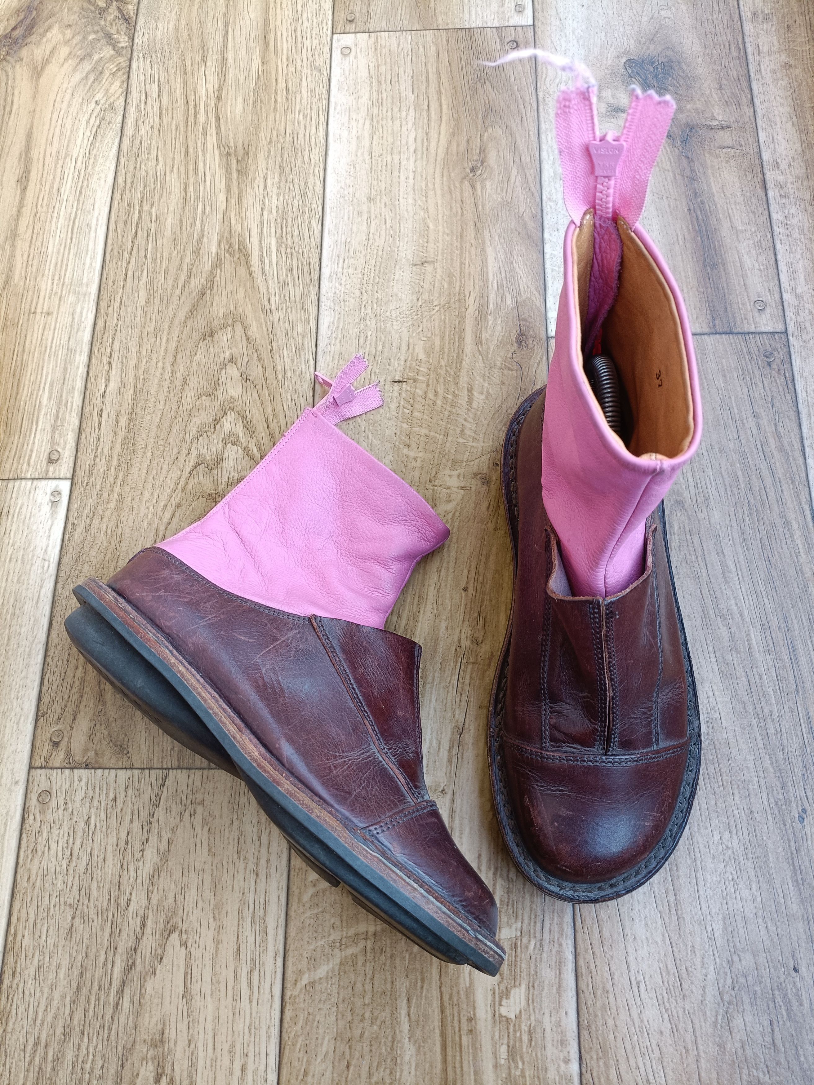 Trippen × Vintage Trippen Women Leather Boots Size US 7 / IT 37 - 2 Thumbnail