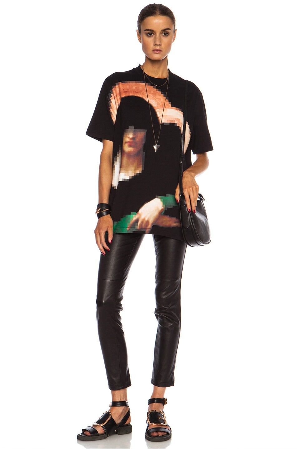 Givenchy Black Pixel Madonna Print T-Shirt Size US XS / EU 42 / 0 - 3 Thumbnail