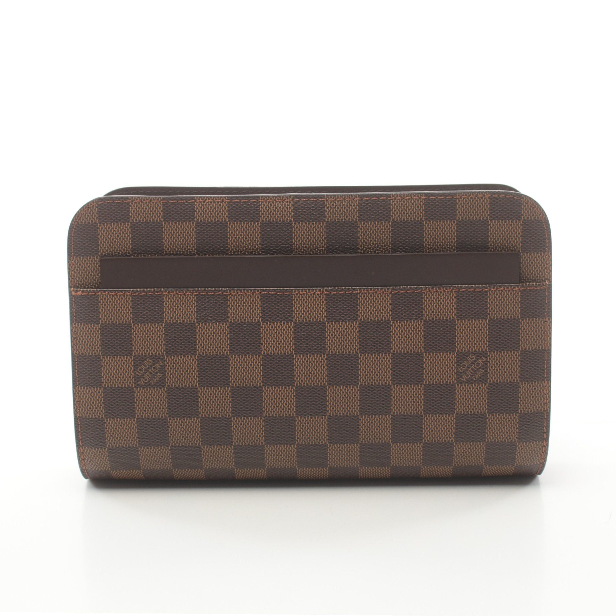Louis Vuitton Louis Vuitton Saint Louis Damier Ebene Clutch Bag Second Leather Brown Size ONE SIZE - 1 Thumbnail