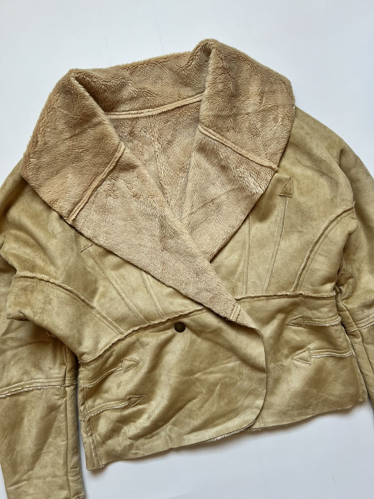 Vintage E-clat Women's Sheepskin Shearling Coat Jacket Japanese Size S / US 4 / IT 40 - 5 Thumbnail