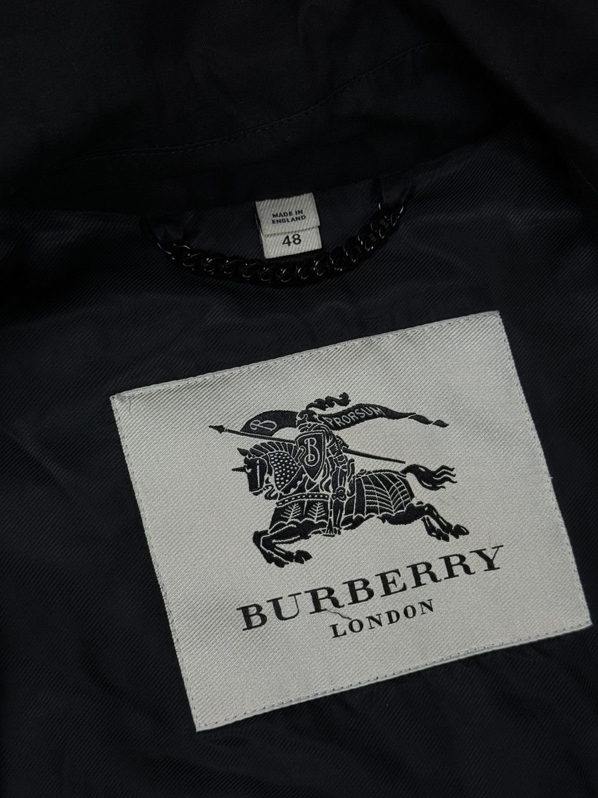 Burberry × Vintage Black trench coat Burberry original luxury streetwear item Size XL / US 12-14 / IT 48-50 - 5 Thumbnail