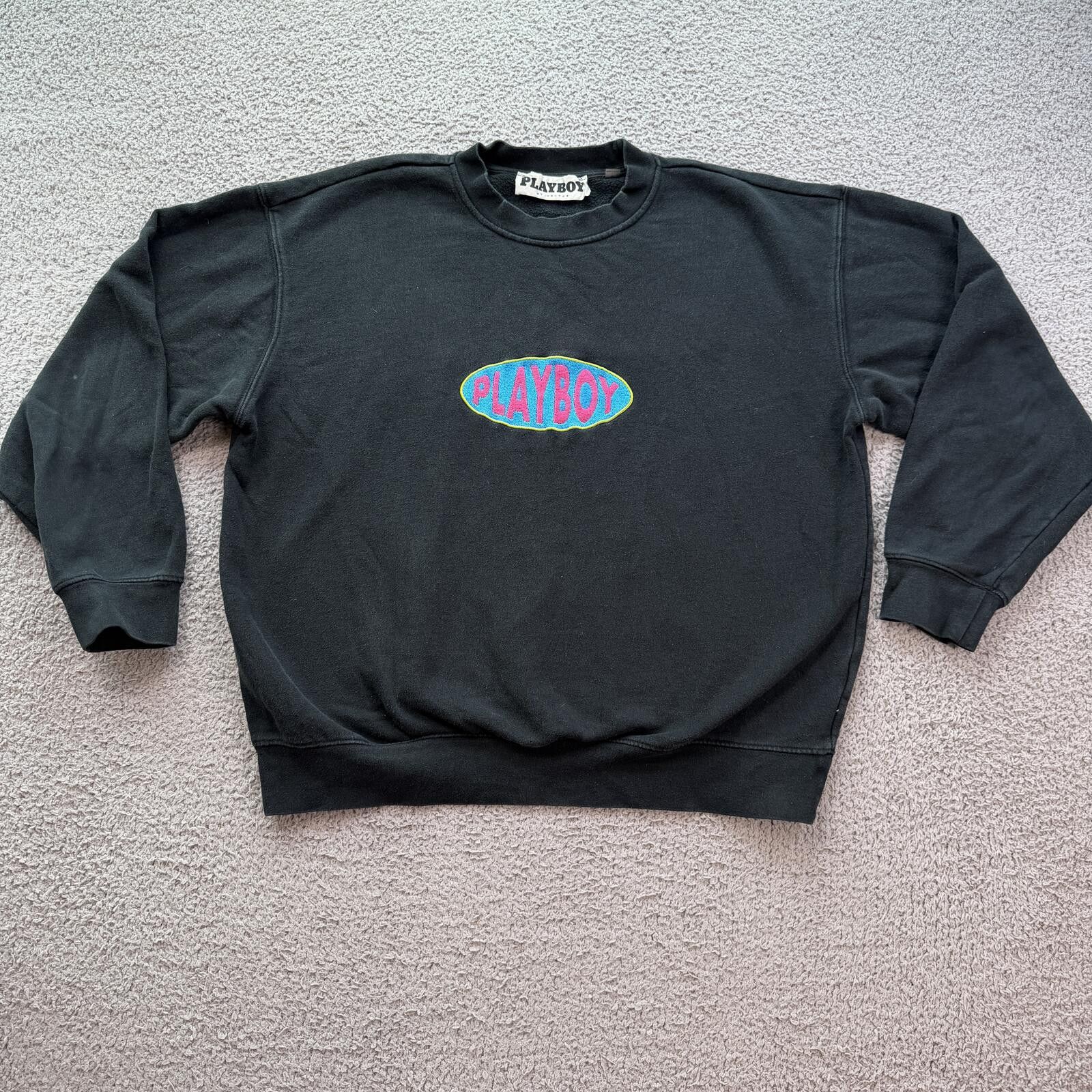 Playboy Playboy PacSun Black Embroidered Logo Crewneck Sweatshirt L Size US L / EU 52-54 / 3 - 1 Thumbnail