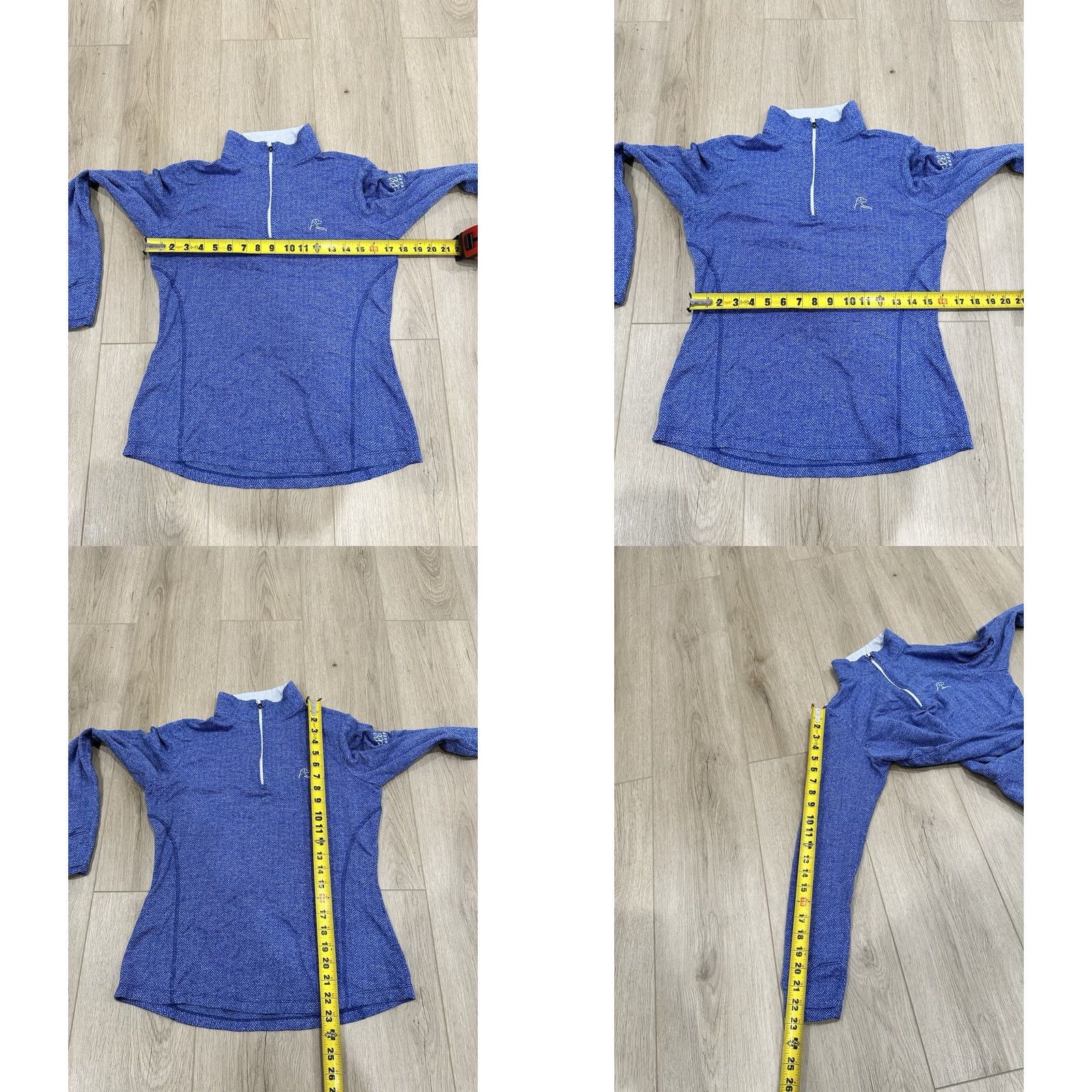Vintage RHOBACK Performance Womens Blue Herringbone Pullover Athletic Small Size S / US 4 / IT 40 - 9 Thumbnail