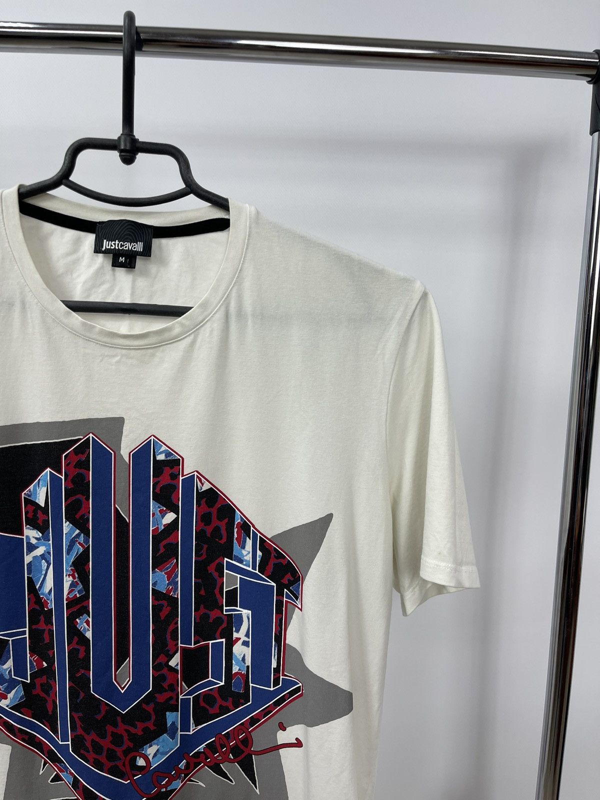 Just Cavalli Just Cavalli T-Shirt Size M JUST Big Logo White Size US M / EU 48-50 / 2 - 2 Thumbnail