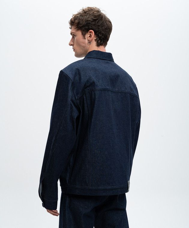 Off-White o1h1sh11224 Script Skate Raw Denim Jacket in Dusty Blue Size US S / EU 44-46 / 1 - 3 Thumbnail