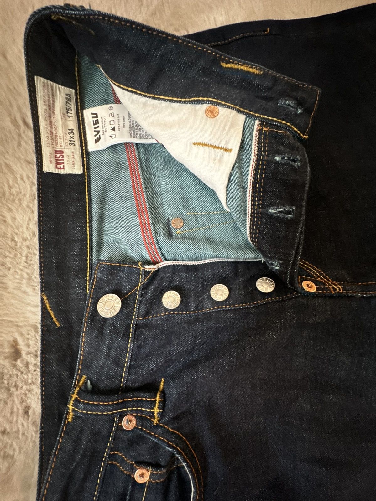 Evisu Evisu straight leg Japanese denim jeans Size US 31 - 4 Thumbnail