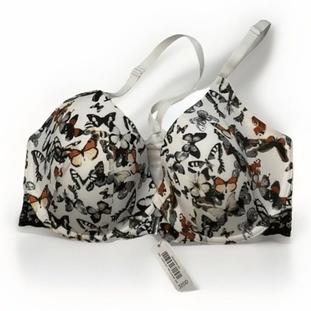 Other NWT Adore Me Butterfly Lace Underwire Push Up Bra Women 32DD Size ONE SIZE - 1 Thumbnail