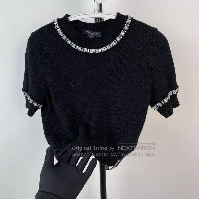Louis Vuitton Louis Vuitton Round Neck with Beads and Diamonds Black Sho Size XS / US 0-2 / IT 36-38 - 3 Thumbnail