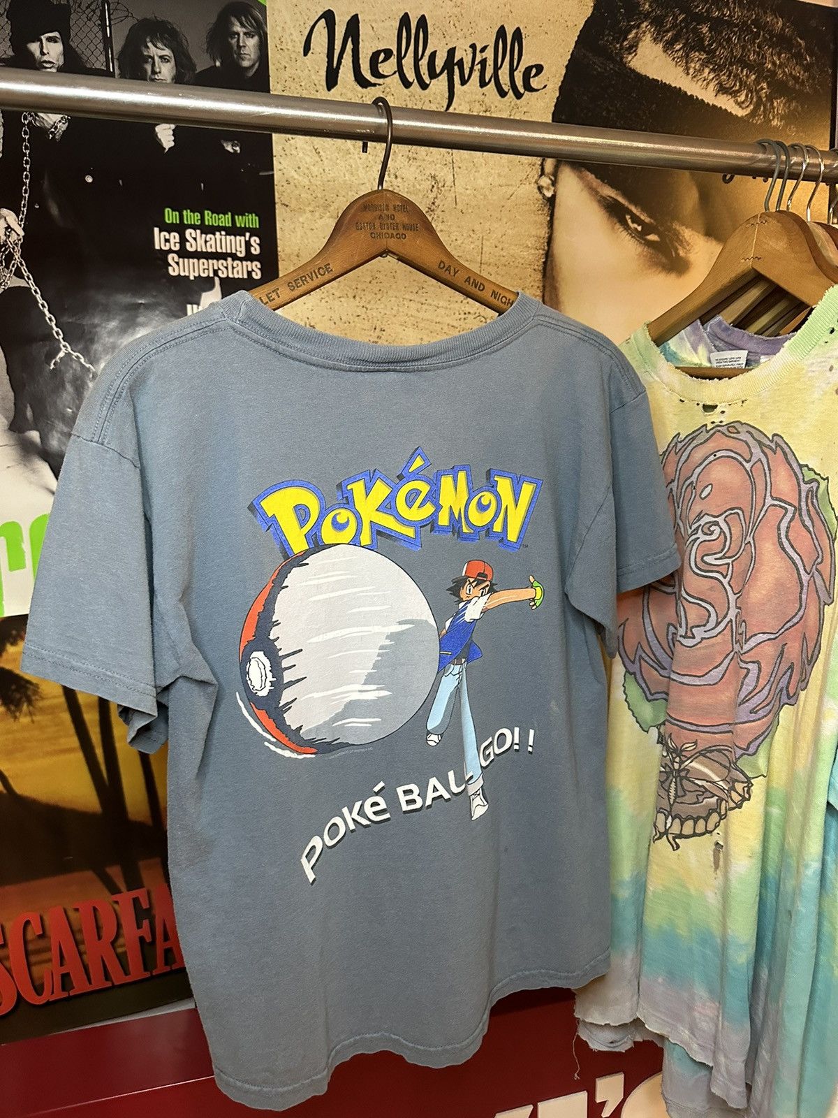 image of Pokemon x Vintage 1999 Original Pokémon Gotta Catch Em All Tee Shirt in Grey, Men's (Size Small)