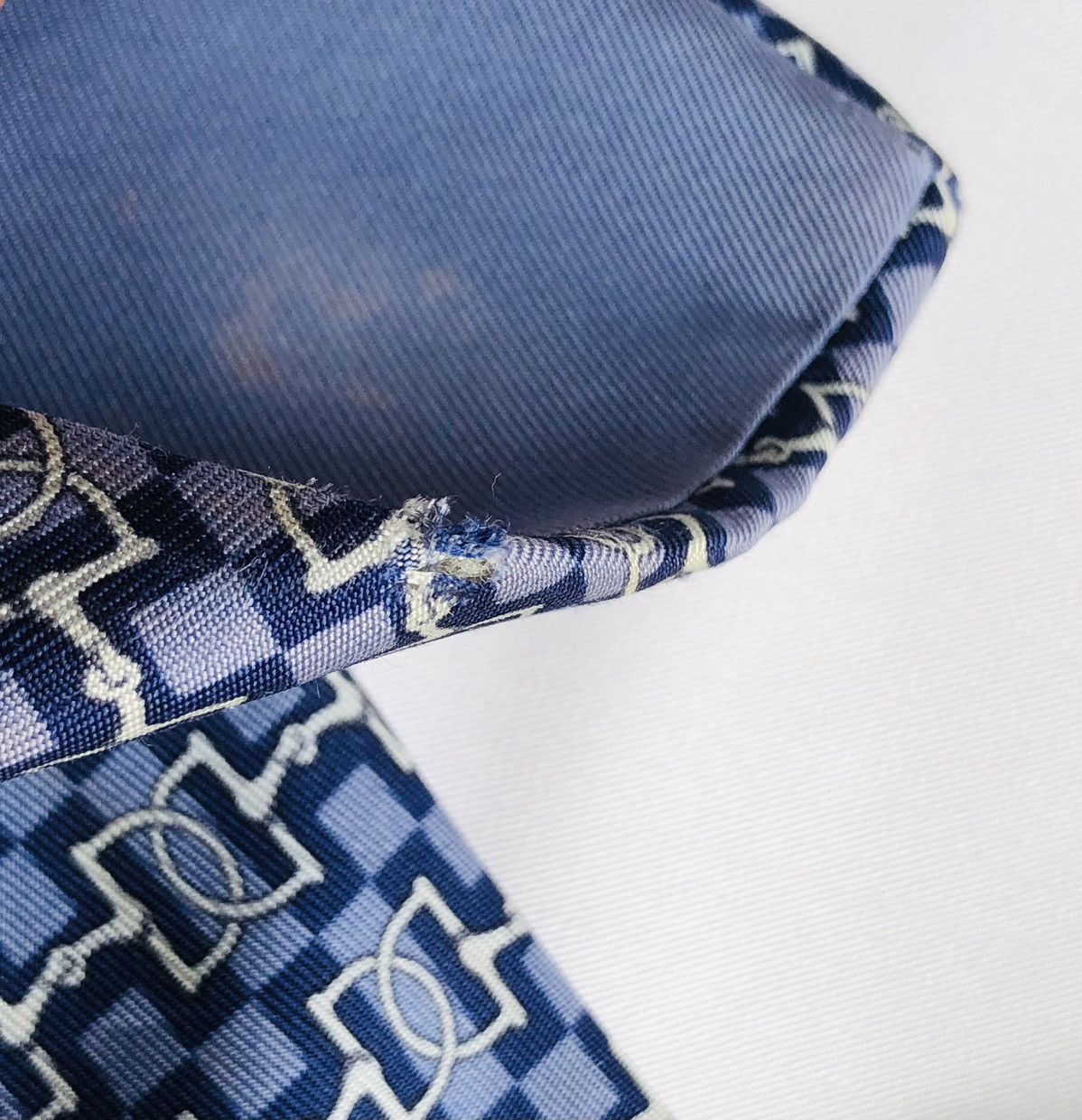 Hermes HERMES PARIS Made In France Blue Geometric Size ONE SIZE - 8 Thumbnail