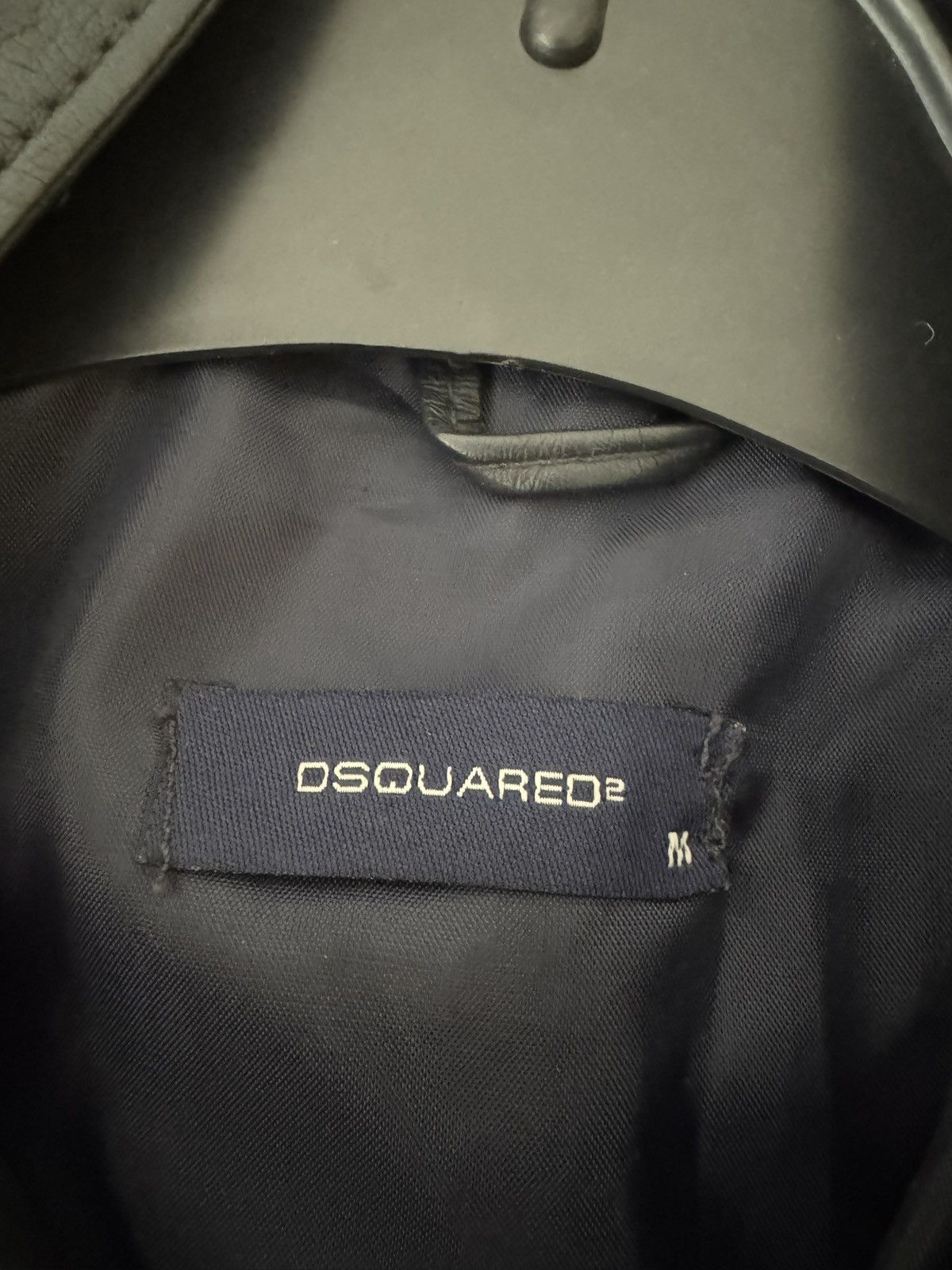 Dsquared2 Dsquared2 Leather Jacket – New with Tags – ART 17816 – Navy Size US M / EU 48-50 / 2 - 3 Thumbnail