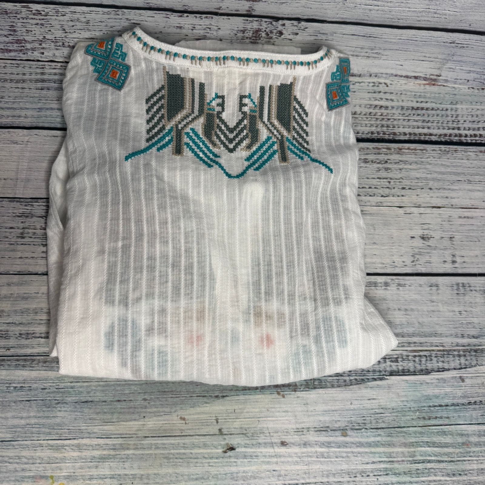 Anthropologie Anthropologie Dylan Cotton Embroidered Long Sleeve Tunic Lg Size L / US 10 / IT 46 - 6 Thumbnail