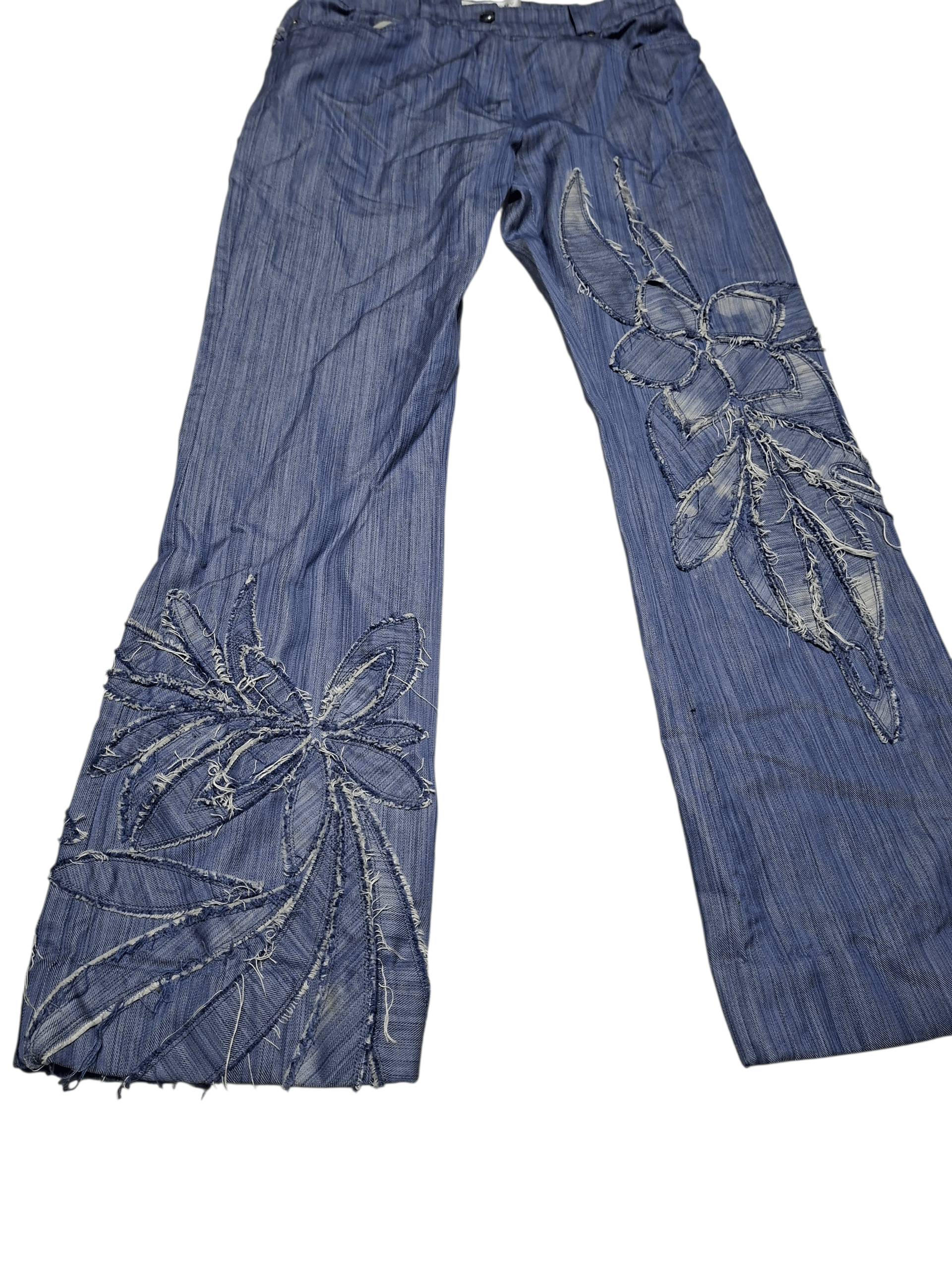 Jean AVANT GARDE EMBROIDERED GIVENCHY STYLE LUXURY JAPANESE JEANS Size 28" / US 6 / IT 42 - 2 Thumbnail