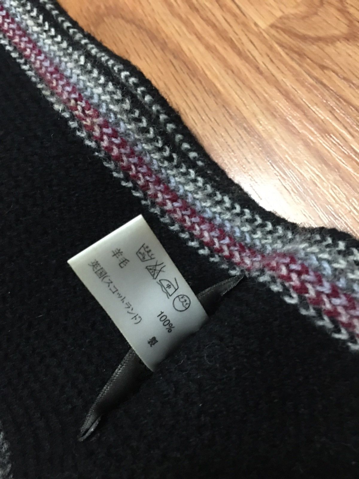 Lock & Co Hatters Lock & Co London Lambswool Black Knit Scotland Scarf Size ONE SIZE - 6 Thumbnail