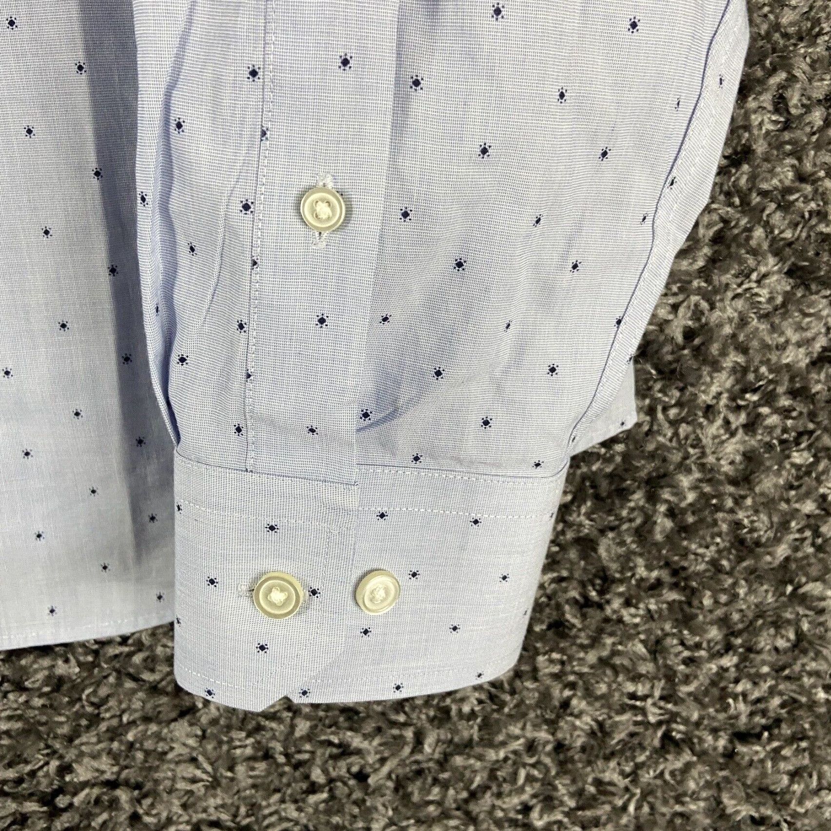 Banana Republic Banana Republic Button-Up Shirt Long Sleeve Men XL Blue Untucked Shirt Mens Size 46R - 3 Thumbnail