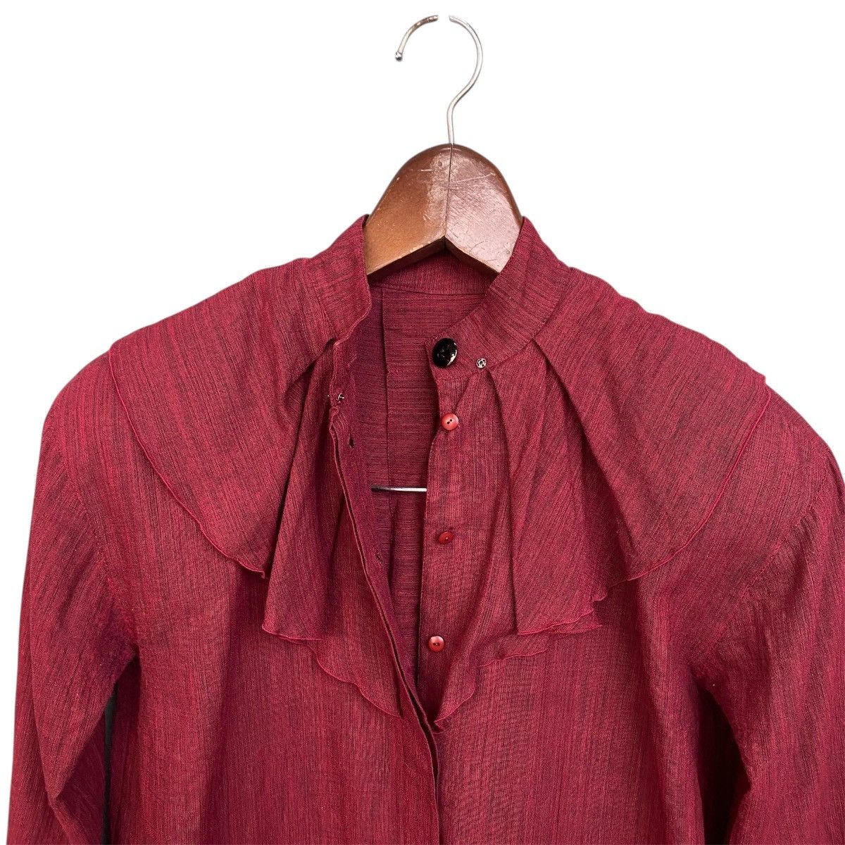 Christian Dior Monsieur Christian Dior Vintage Ruffle Blouse Archive Elegant Cut Size M / US 6-8 / IT 42-44 - 13 Thumbnail