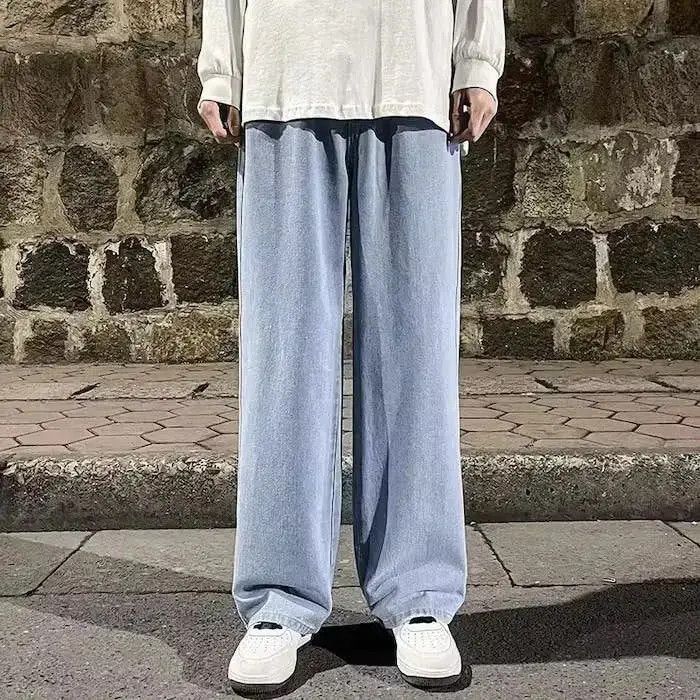 Japanese Brand Light Blue High Street Straight Loose Wide Leg Denim Pant Size US 30 / EU 46 - 5 Thumbnail