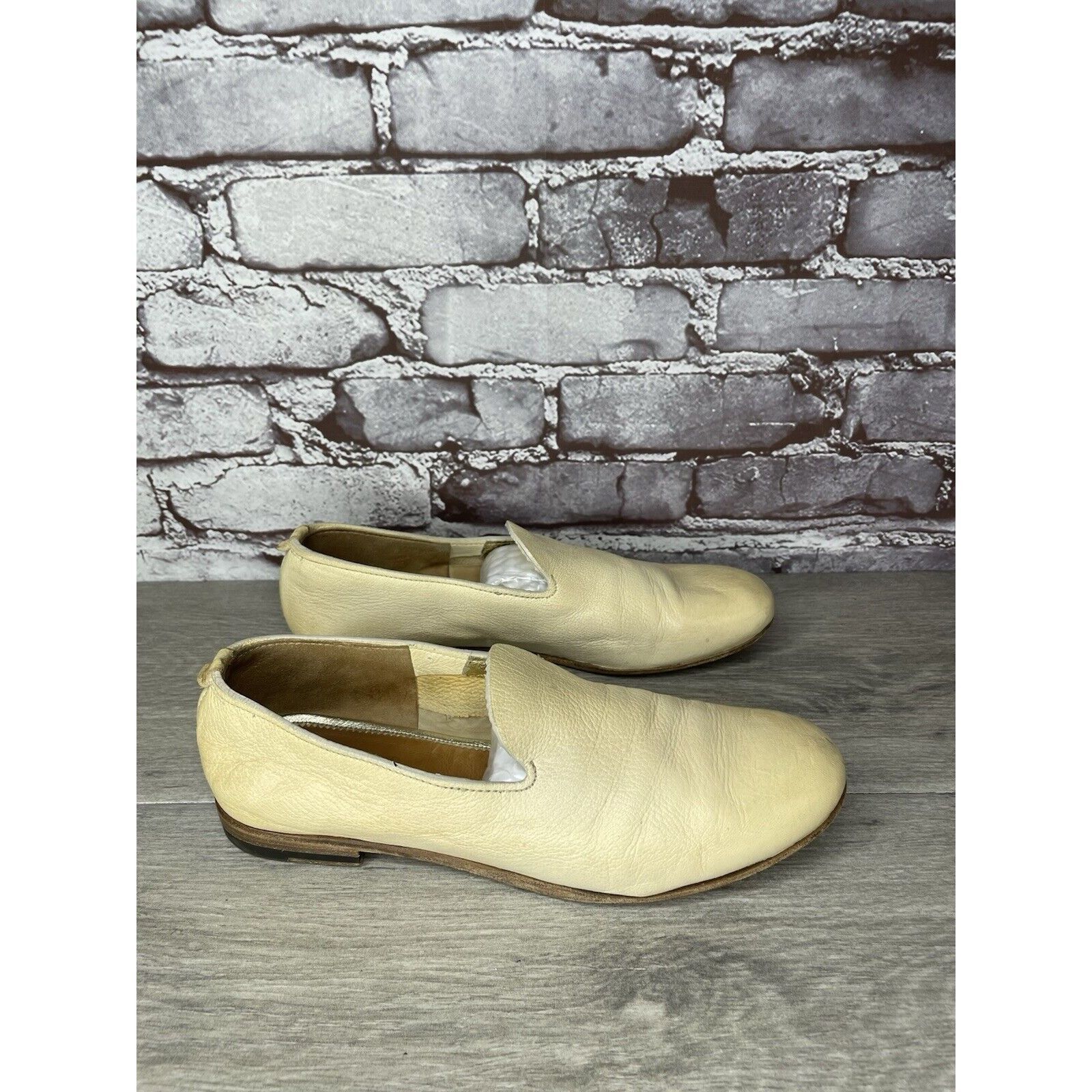 Silvano Sassetti Silvano Sassetti Beige Leather Slip On Loafers Flats Shoes W Size US 8 / IT 38 - 15 Thumbnail