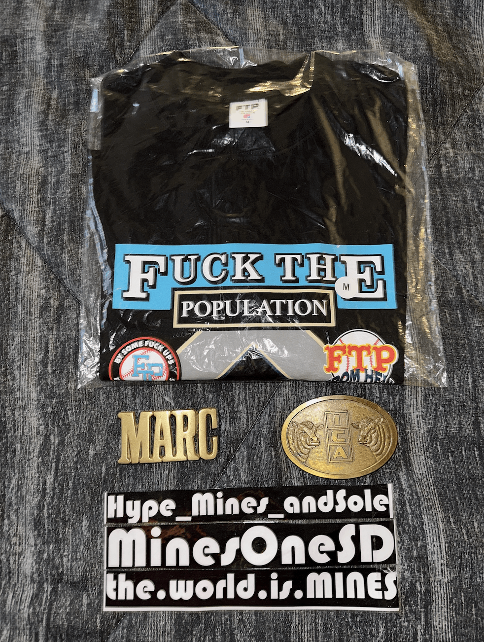 Fuck The Population NEW FTP League Tee - Black - Medium Size US M / EU 48-50 / 2 - 2 Thumbnail