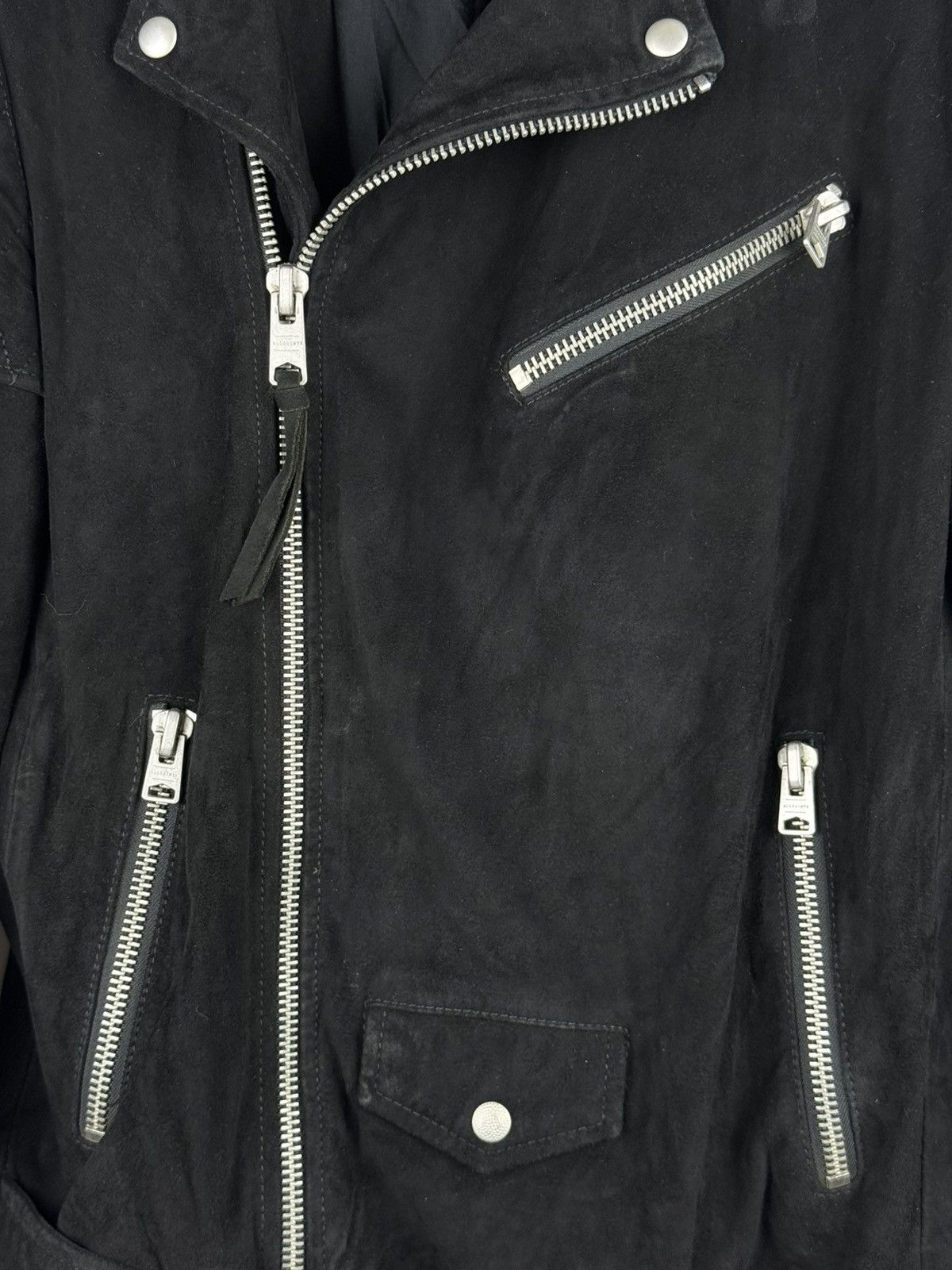 Allsaints Allsaints Bonson Biker Goat Leather Belted Suede Jacket Size US M / EU 48-50 / 2 - 9 Thumbnail