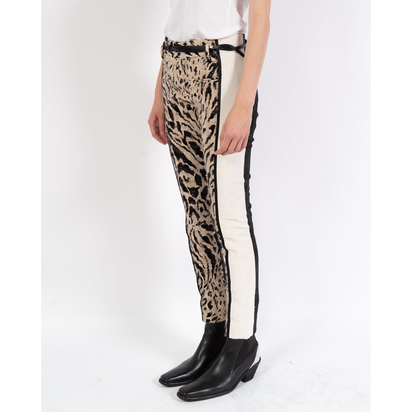 Haider Ackermann FW18 Leo Jacquard / Leather Skinny Trousers Size 26" / US 2 / IT 38 - 5 Thumbnail