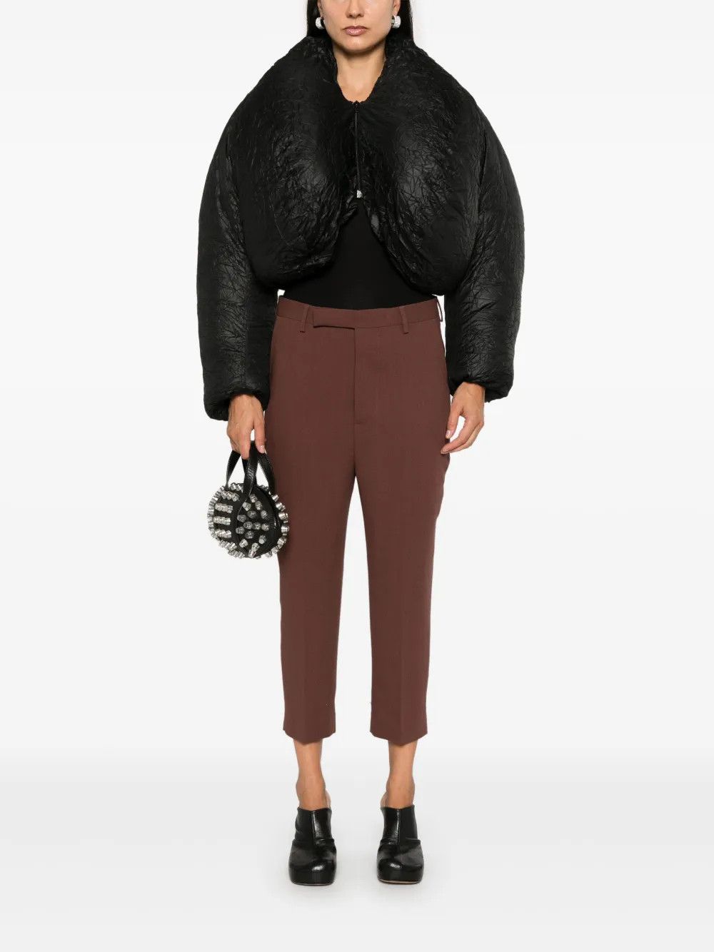 Rick Owens o1y0126 Casual Pant in Chocolate Brown Size 27" / US 4 / IT 40 - 5 Thumbnail