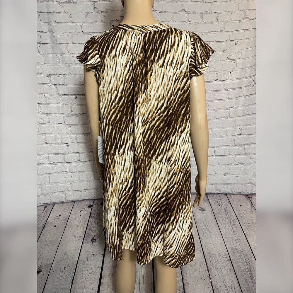Other NWT New Roaman's Animal Print Rayon Tunic Dress Size 16W Size XXL / US 16-18 / IT 52-54 - 4 Thumbnail