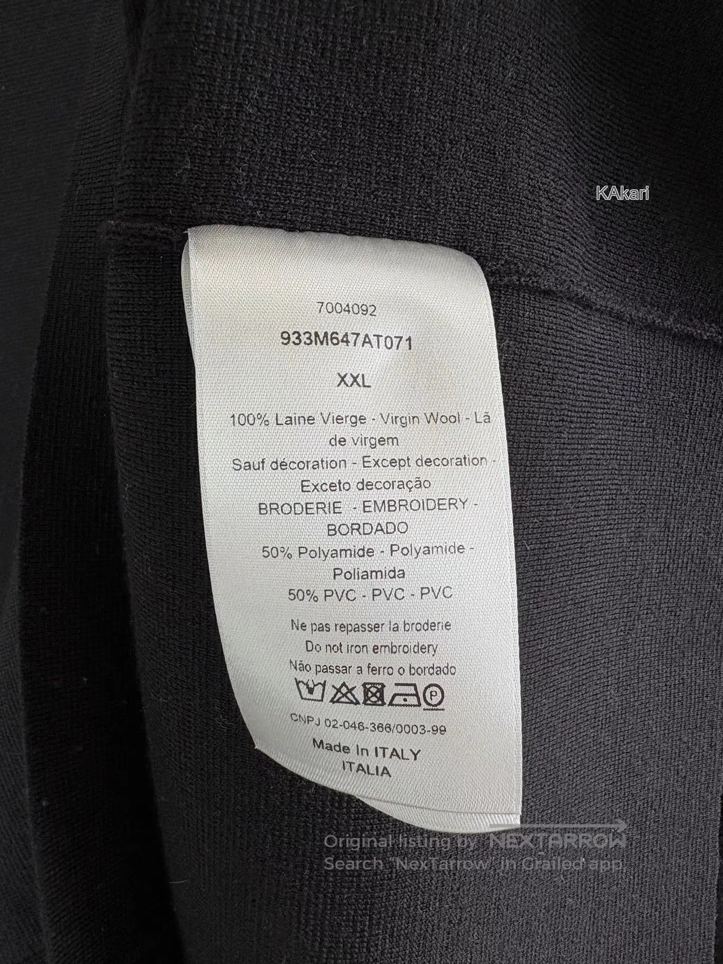 Dior Black Long. Size US XXL / EU 58 / 5 - 5 Thumbnail