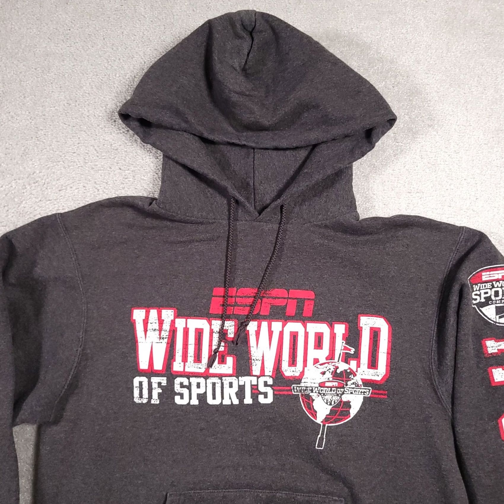 Champion VINTAGE? Champion ESPN Wide World Of Sports Hoodie Mens Small Eco Fleece Charcoal Gray Size US S / EU 44-46 / 1 - 3 Thumbnail