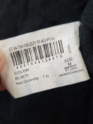 Designer Ethnicity Dress Medium Black Embroidered Short Sleeve Indian Size M / US 6-8 / IT 42-44 - 8 Thumbnail