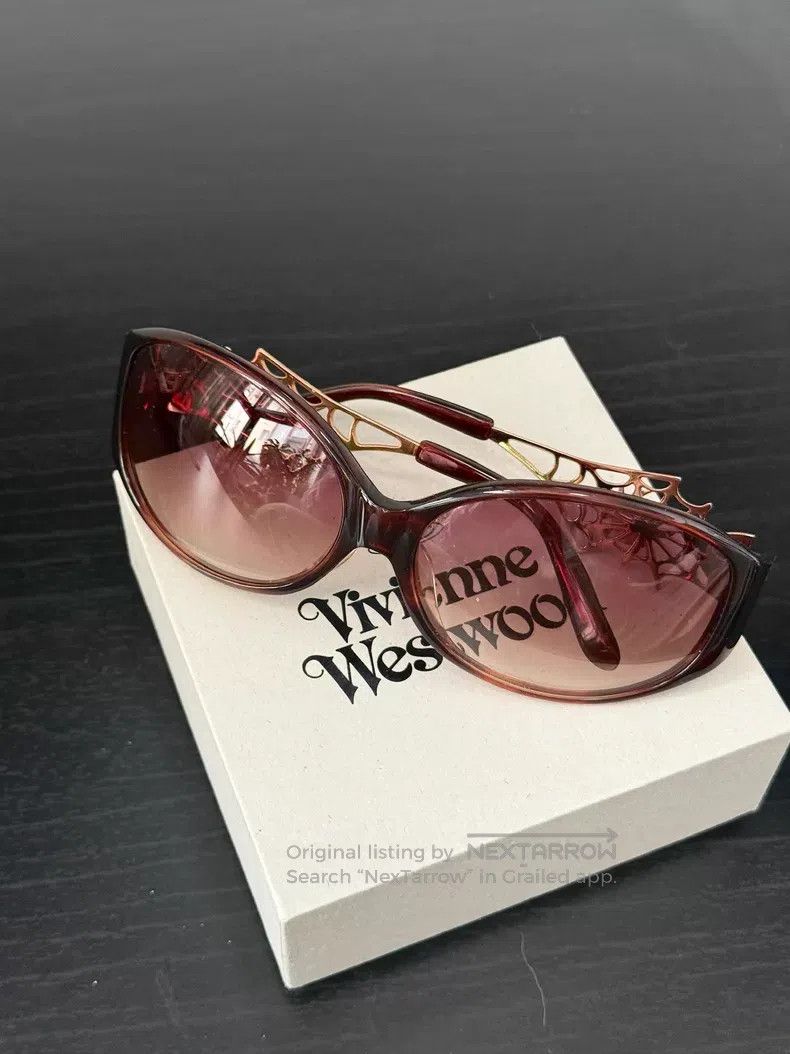 Vivienne Westwood Vivienne Westwood Rare Reddish Brown Spiderweb Pattern Sun Size ONE SIZE - 2 Thumbnail