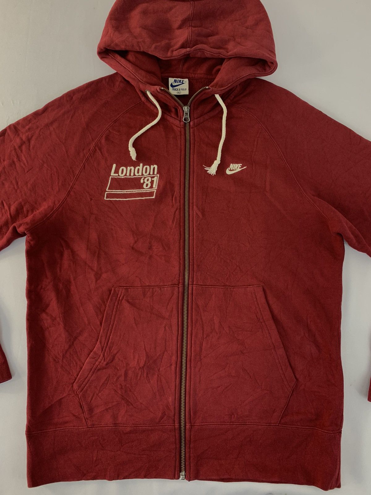 Nike 90s Nike Track & Field London ‘81 Full Zip Hoodies Size US L / EU 52-54 / 3 - 3 Thumbnail