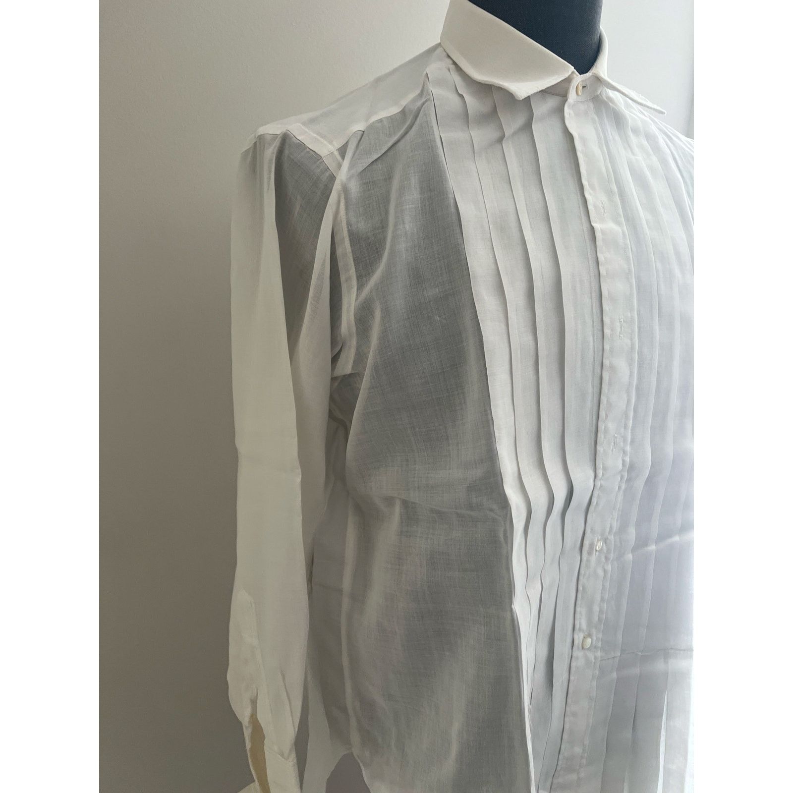 Sulka NEW Sulka Tuxedo Button Down Dress Shirt White Size 16 33 JP Size US M / EU 48-50 / 2 - 5 Thumbnail