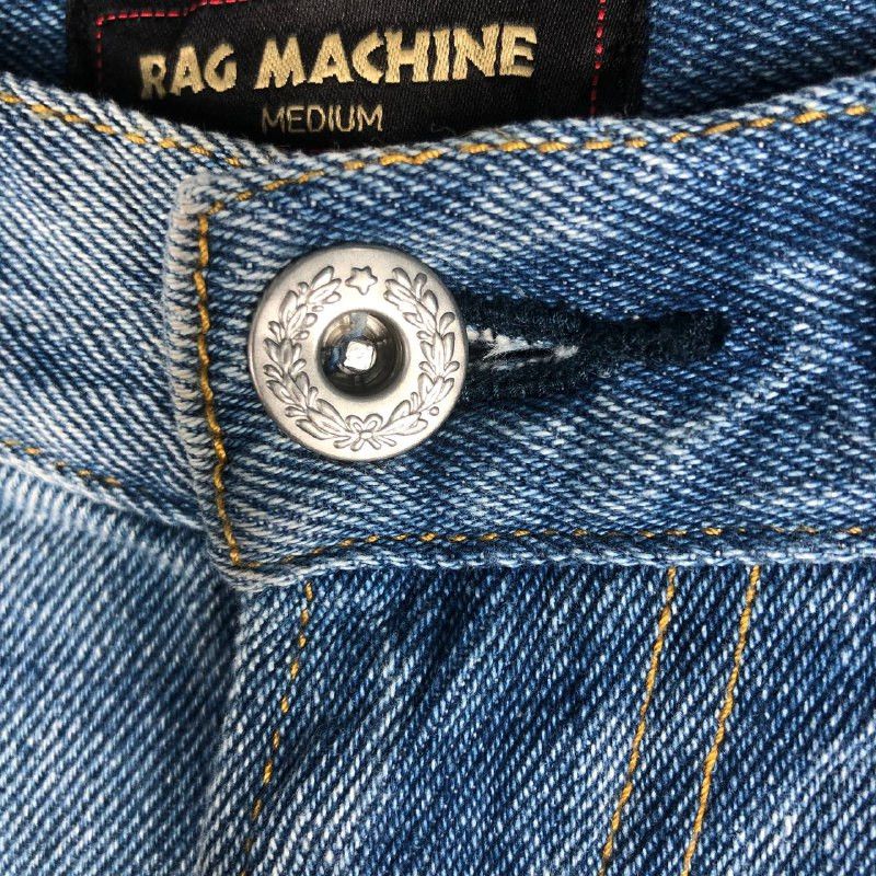 Japanese Brand Vintage Japan Distressed Rag Machine Jean Size 30" / US 8 / IT 44 - 8 Thumbnail