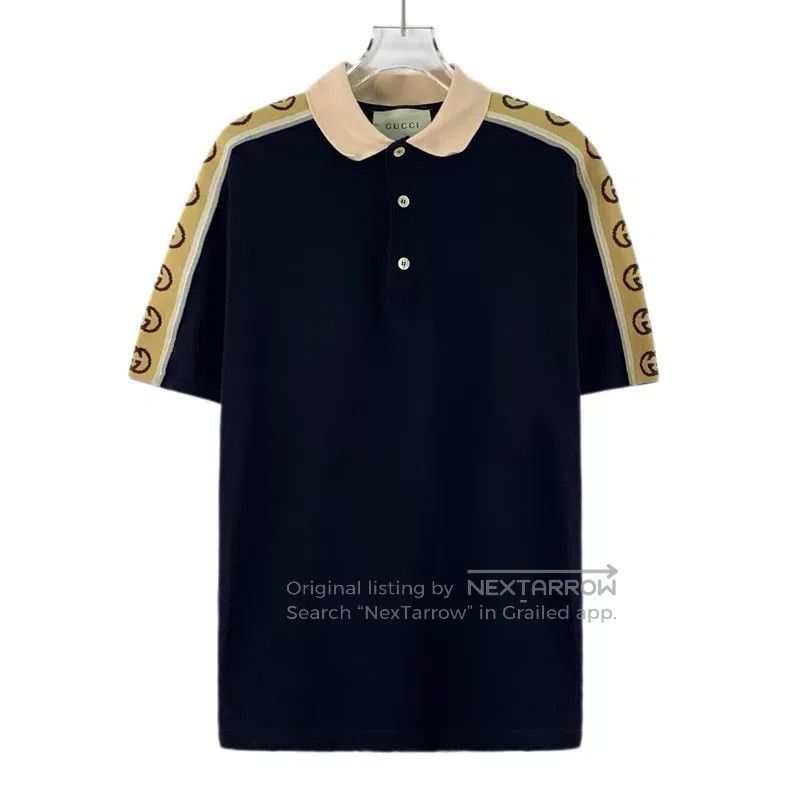 Gucci Gucci Dark blue side logo string label cotton single singl Size US S / EU 44-46 / 1 - 1 Thumbnail