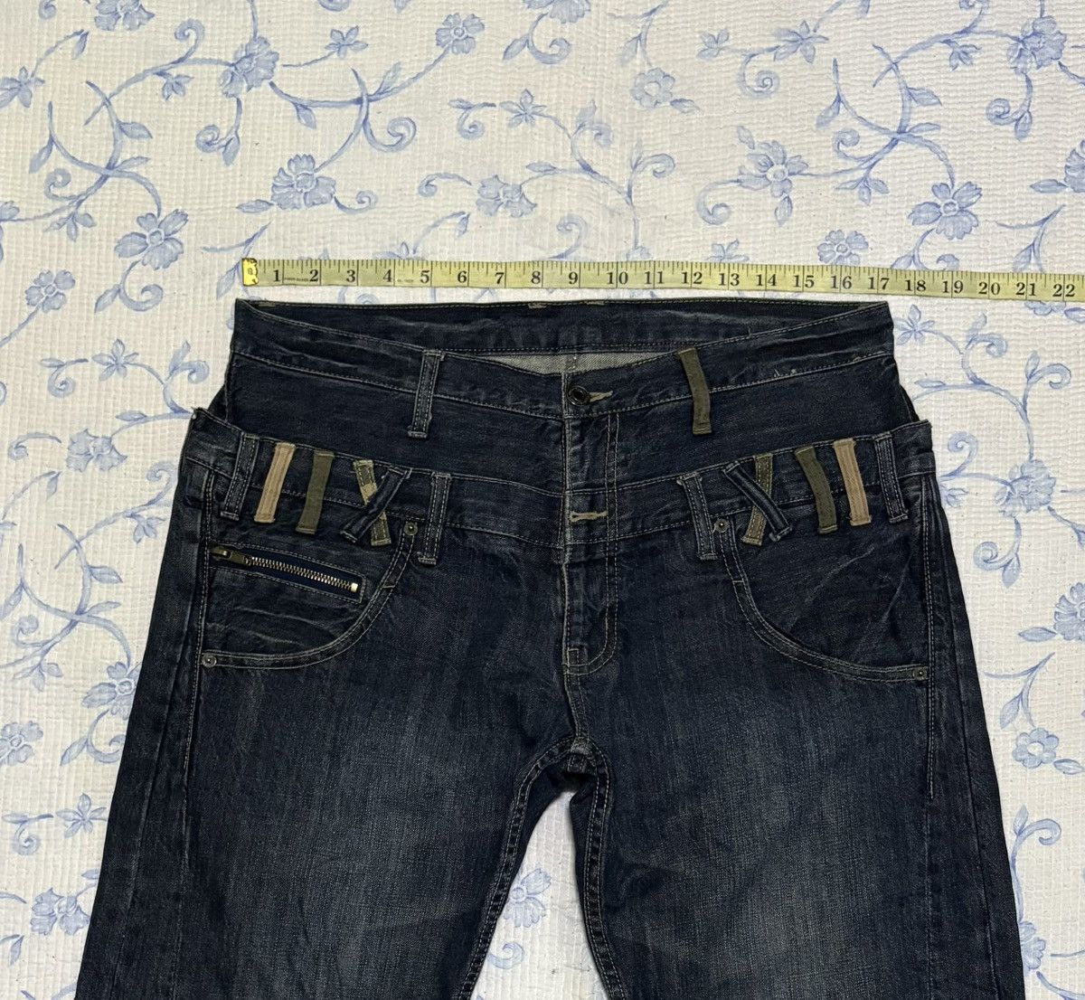 Japanese Brand Japanese High Quality Double Waist Jeans Distressed Denim Size US 34 / EU 50 - 3 Thumbnail