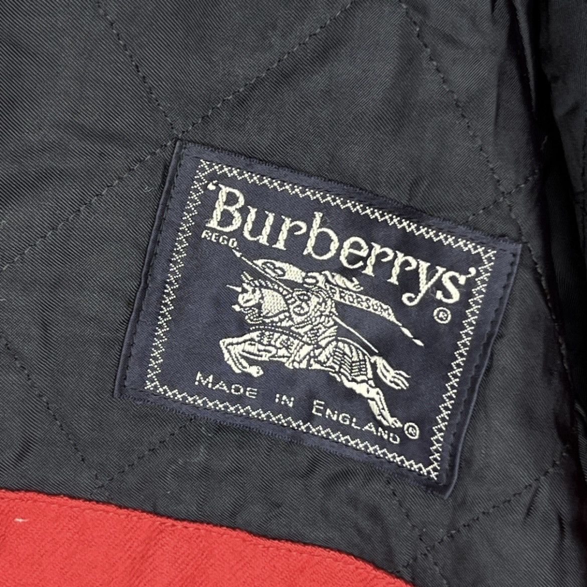 Burberry Vintage Burberry Harrington Style Bomber Wool Red Jacket 90s Size US L / EU 52-54 / 3 - 7 Thumbnail