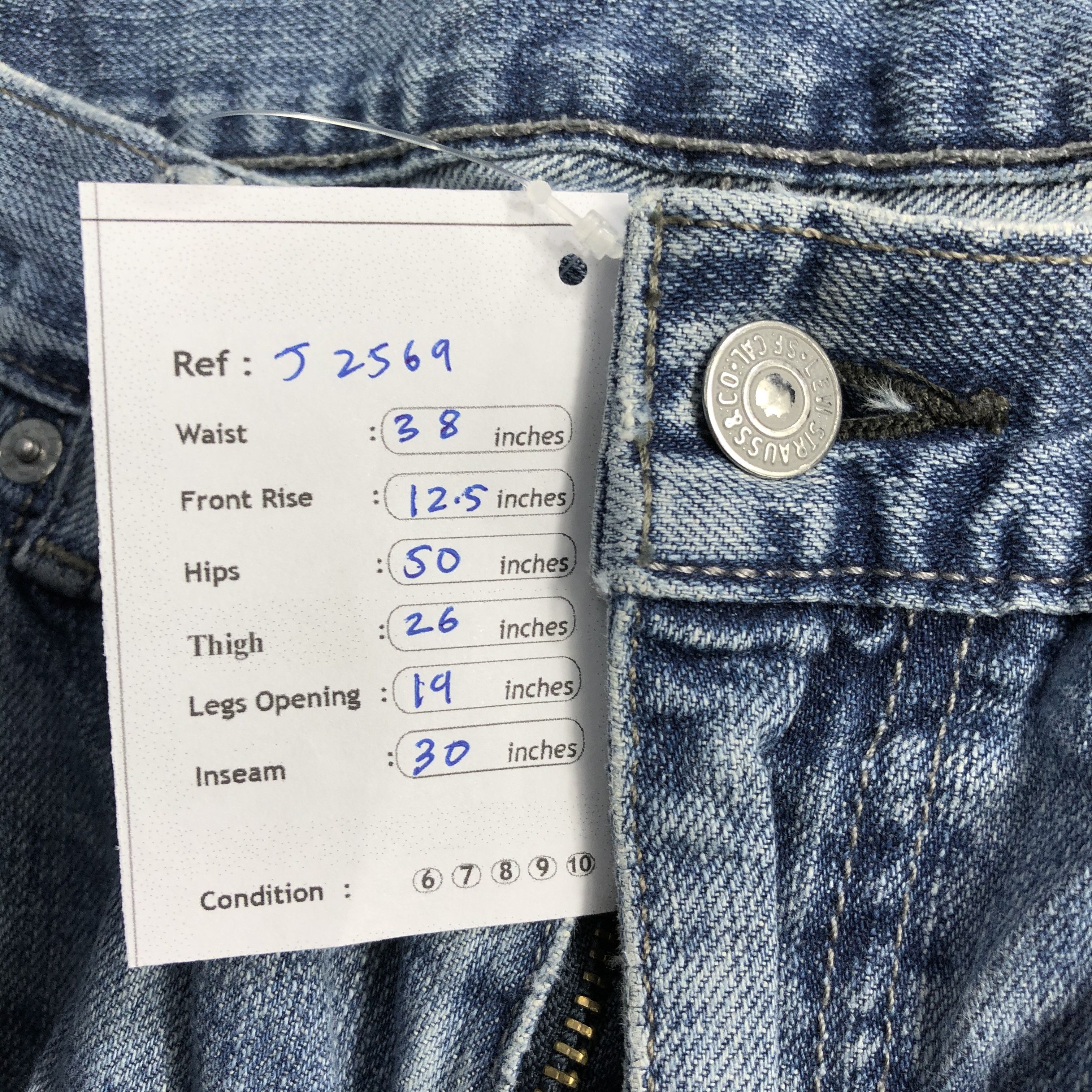 Levi's Vintage Blue Wash Levis 514 Jeans-J2569 Size US 38 / EU 54 - 14 Thumbnail