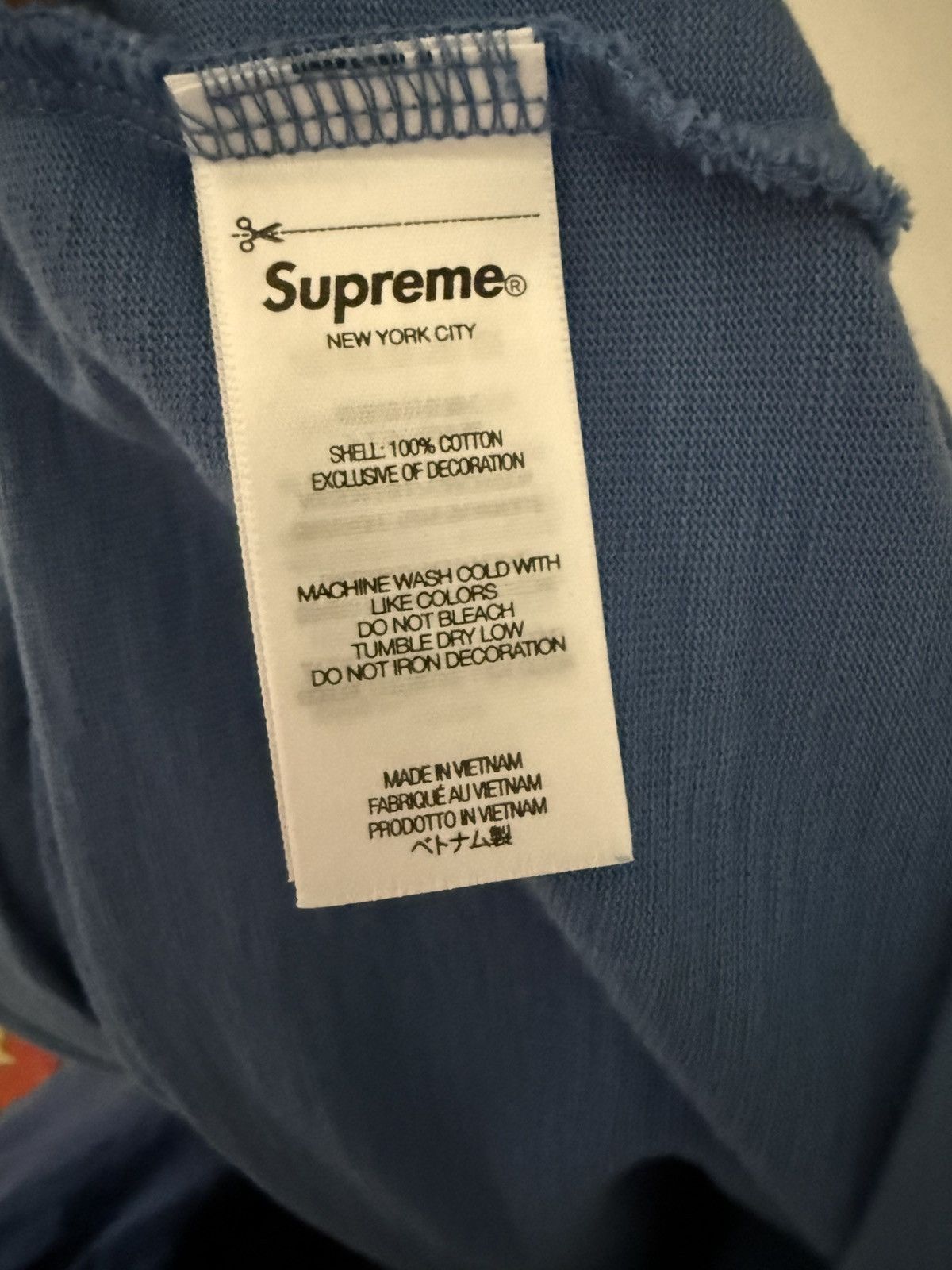 Supreme Blue Pocket Tee Shirt - Medium Size US M / EU 48-50 / 2 - 3 Thumbnail
