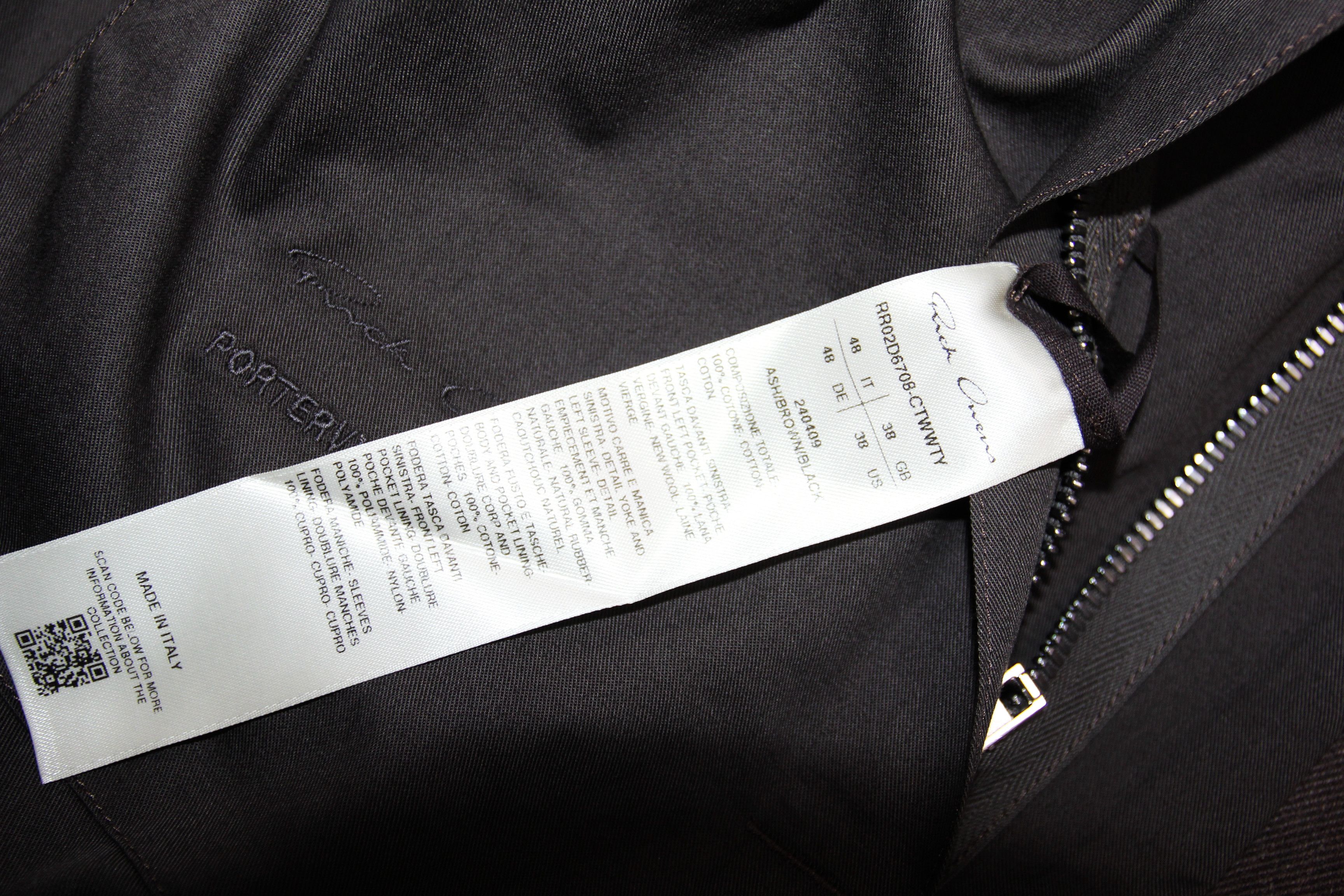 Rick Owens BNWT AW24 RICK OWENS "PORTERVILLE" TOUR SNAP FRONT JACKET 48 Size US M / EU 48-50 / 2 - 11 Thumbnail